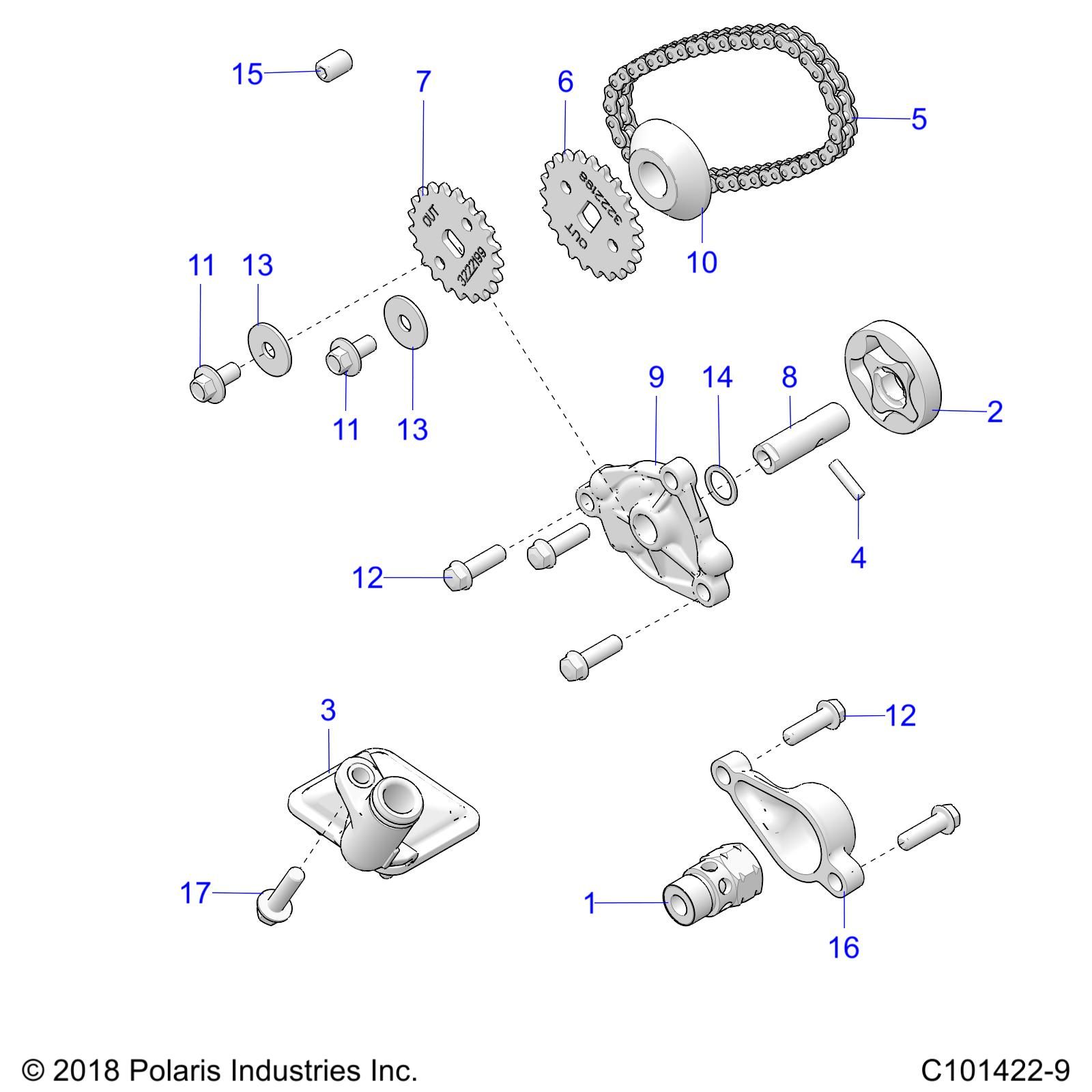 MOTEUR POMPE A HUILE POUR SPORTSMAN 450 HO 2020