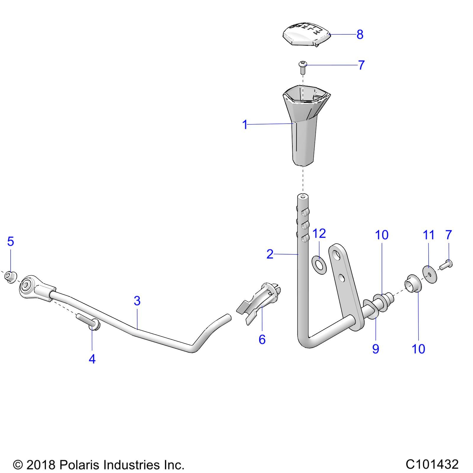 TRANSMISSION SELECTEUR DE VITESSES POUR SPORTSMAN 1000 55 EU 3PC 2023