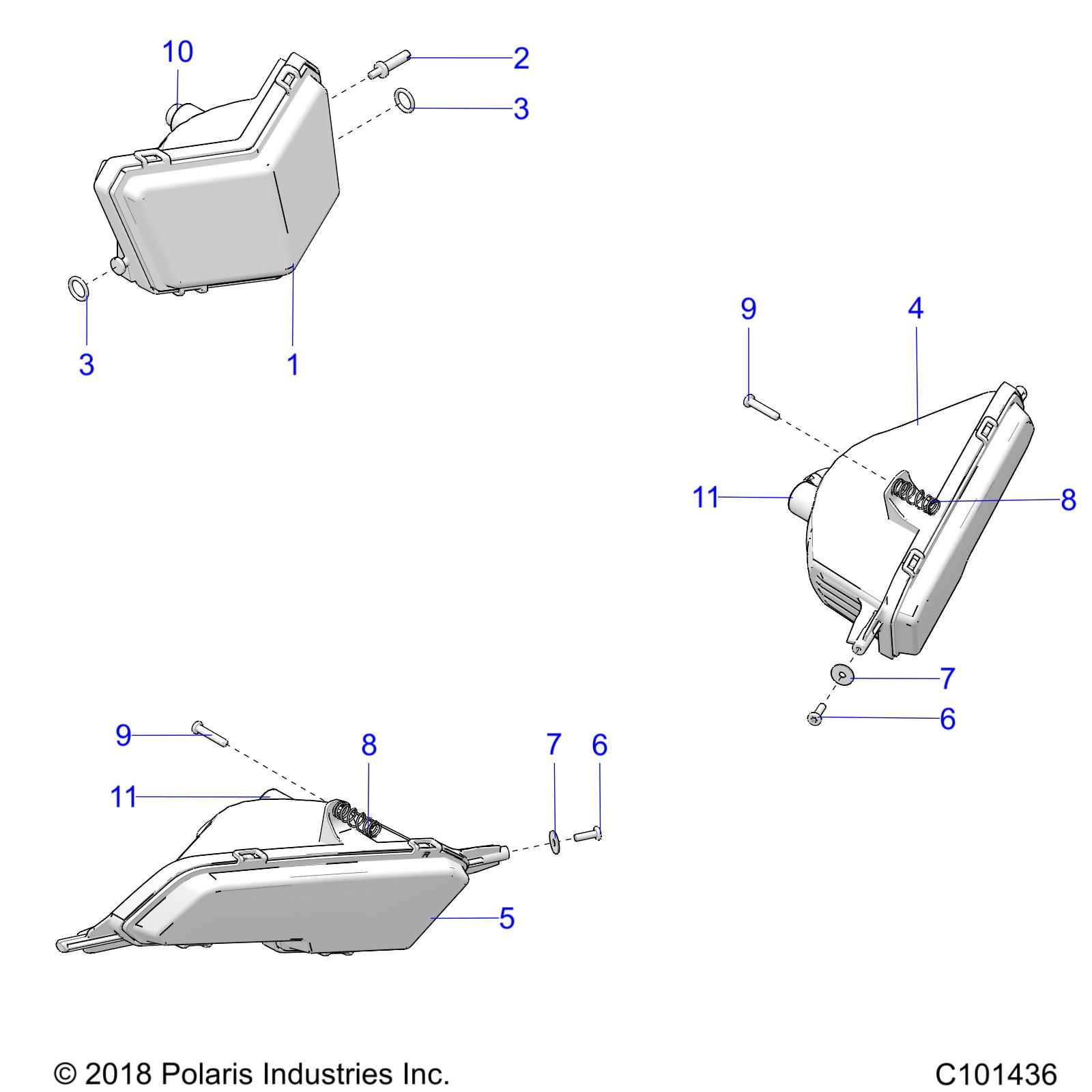 ELECTRIQUE PHARES POUR SPORTSMAN XP 1000XP 1000 HUNTER EDITION 48 2020