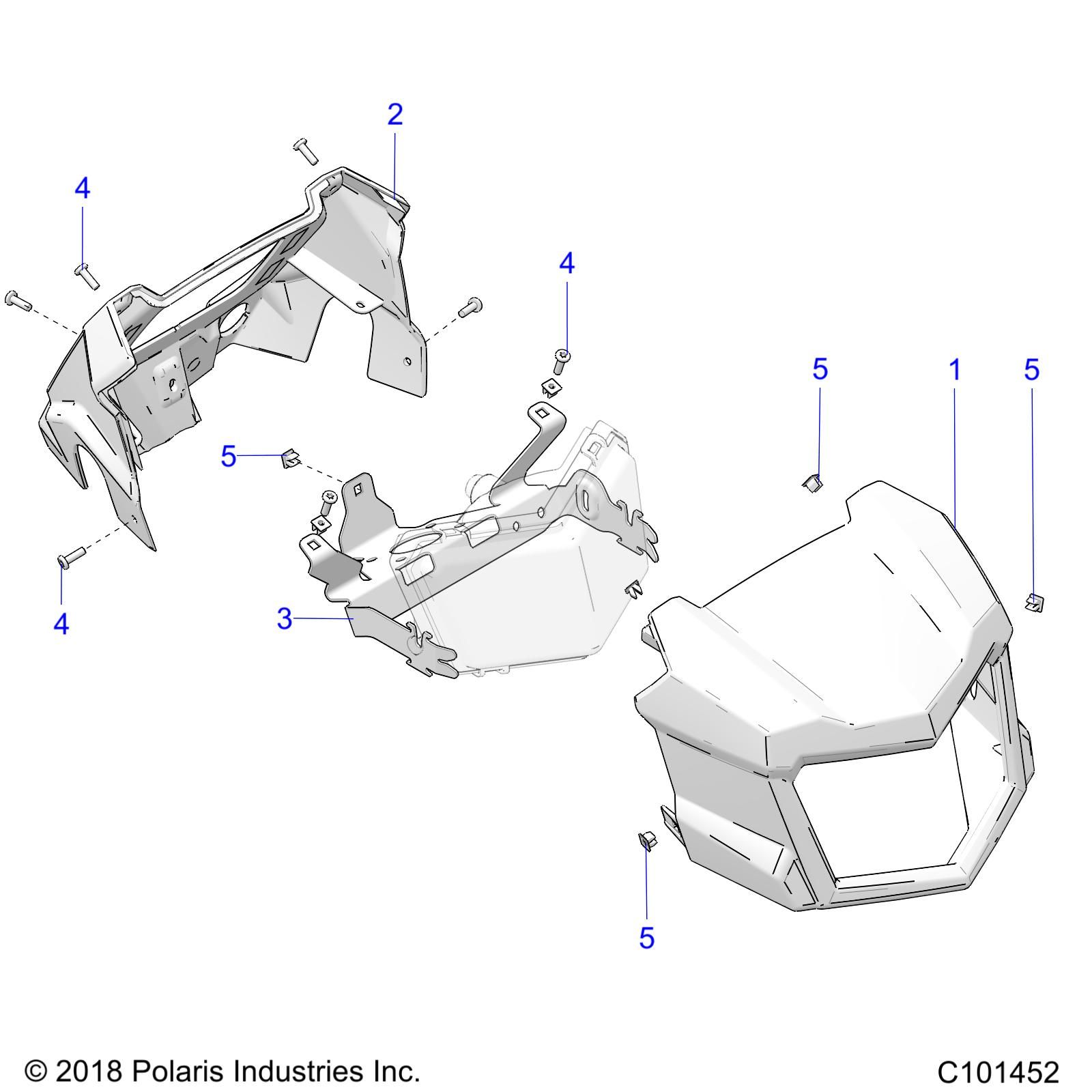 CARROSSERIE PHARE POD POUR SPORTSMAN 850 48 TRAIL PACKAGE 2021