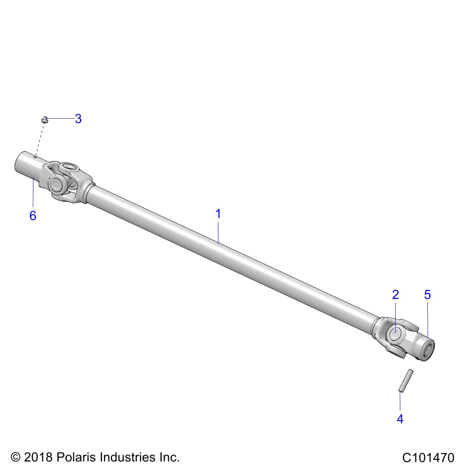 TRANSMISSION ARBRE DE SUPPORT AVANT POUR SCRAMBLER XP 1000 55 EU TRACTORZUG 2022