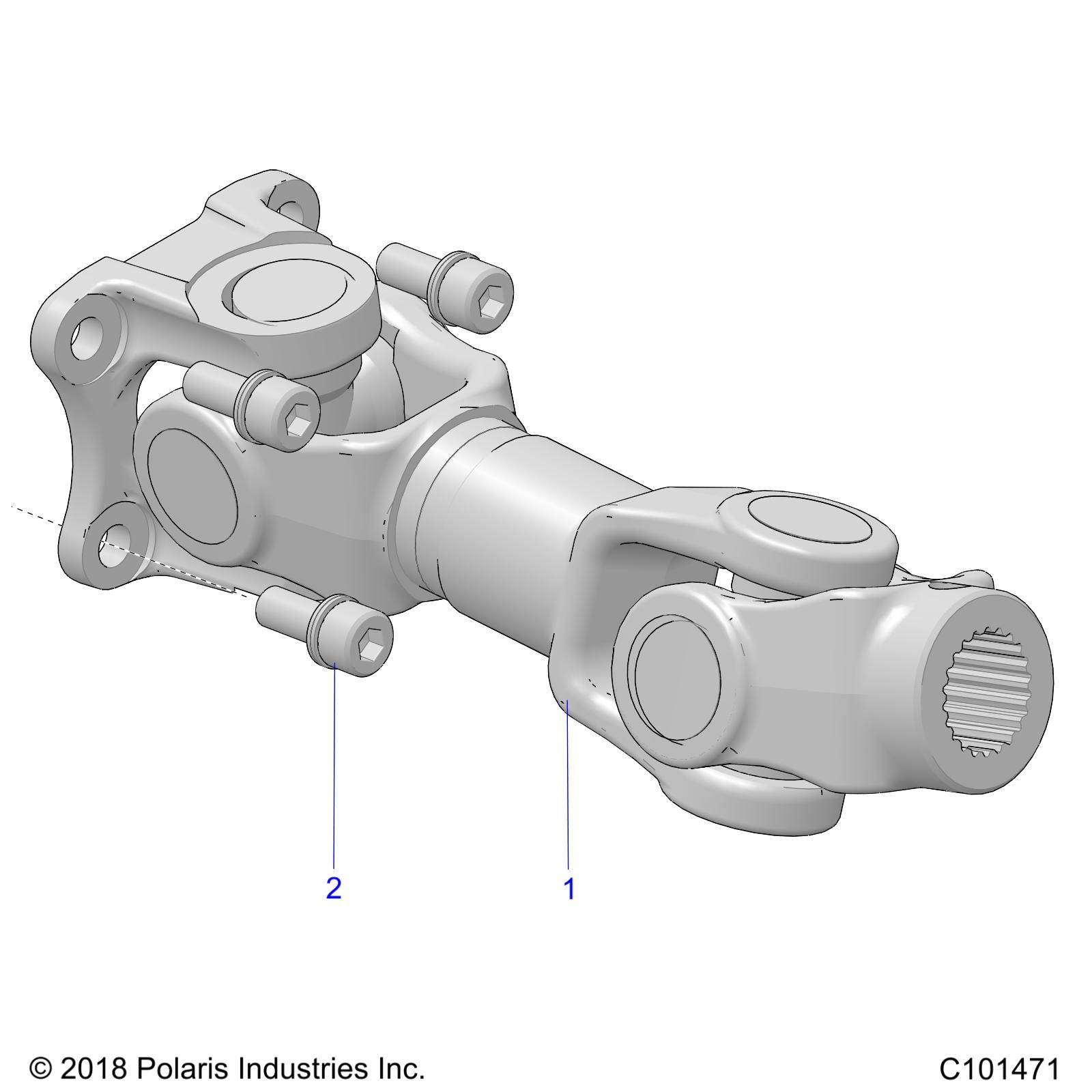 TRANSMISSION ARBRE DE SUPPORT ARRIERE POUR SPORTSMAN XP 1000 48 EU 3PC 2020
