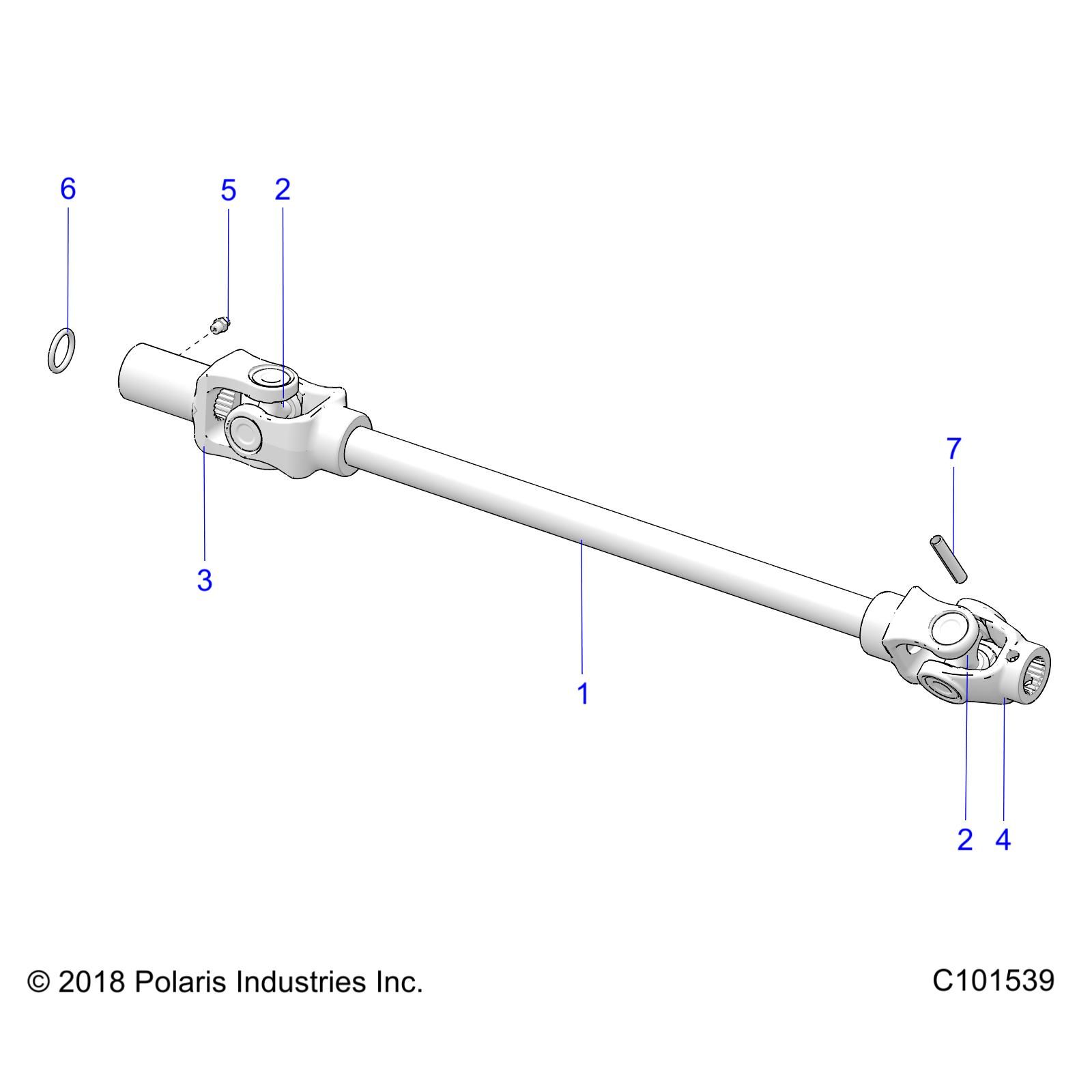 TRANSMISSION ARBRE PROPULSION AVANT POUR SPORTSMAN 570 X2 2020
