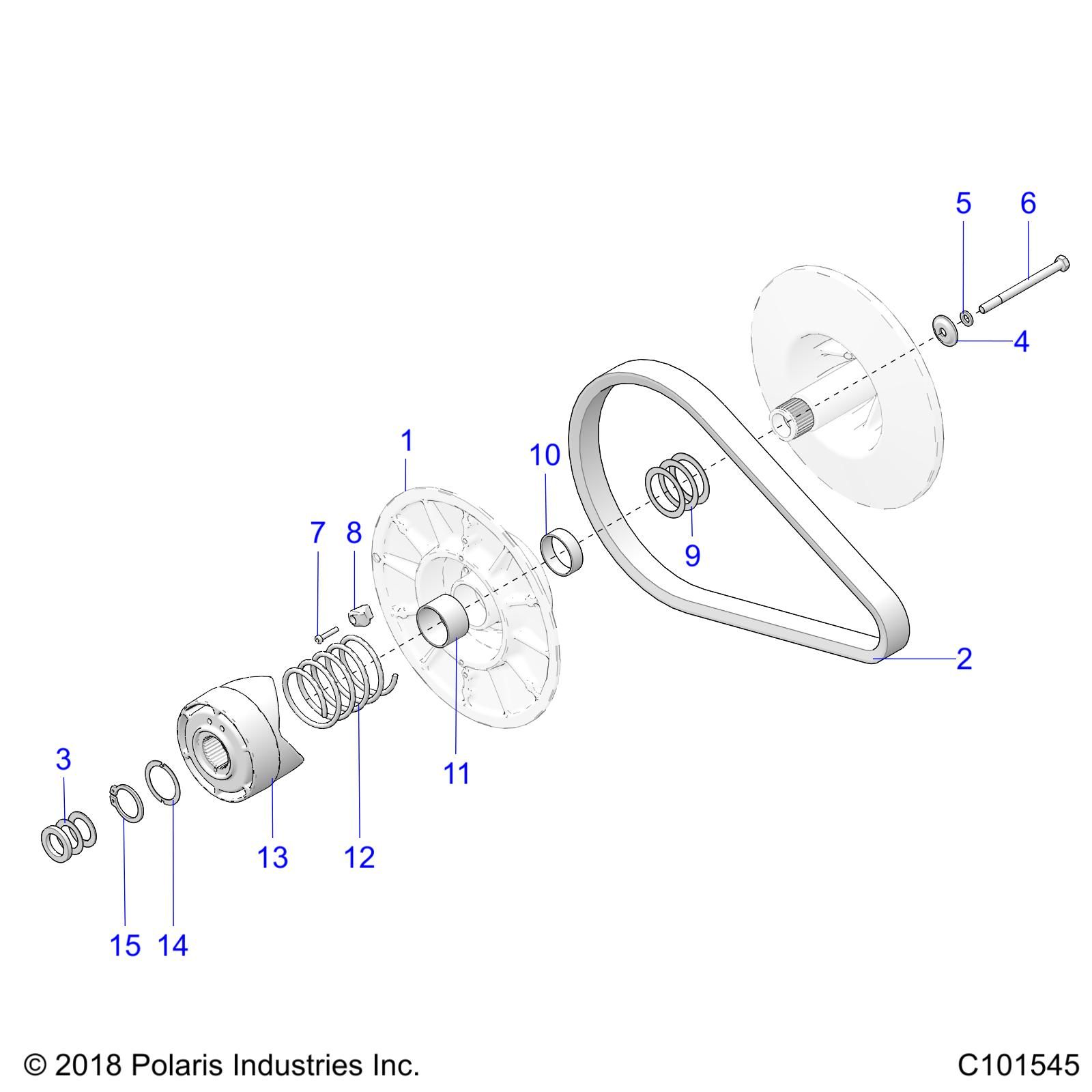 TRANSMISSION EMBRAYAGE SECONDAIRE POUR SPORTSMAN 450 HO UTILITY 2022