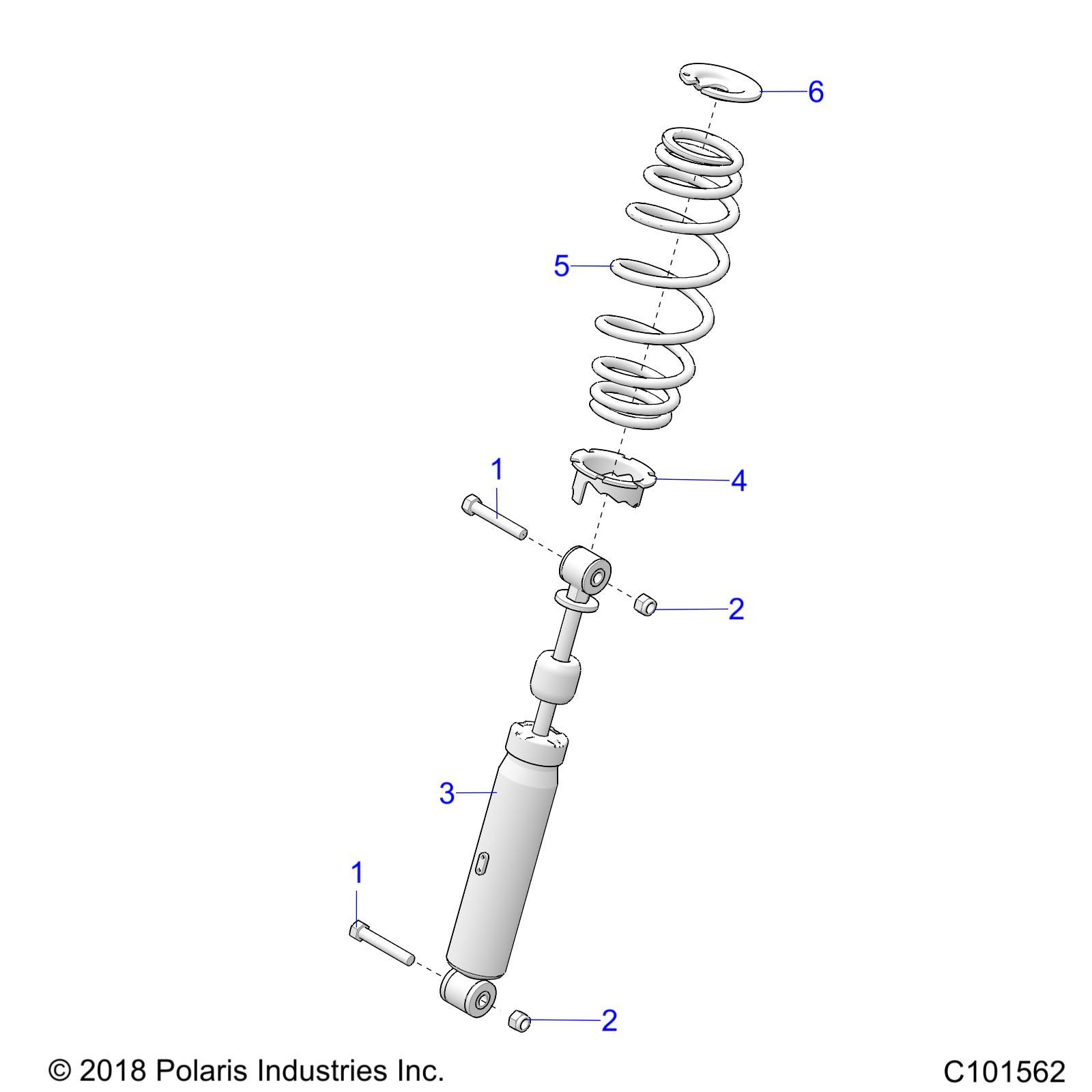 SUSPENSION REAR SHOCKS POUR SPORTSMAN TOURING 570 PREMIUM TRACTOR R06 2022