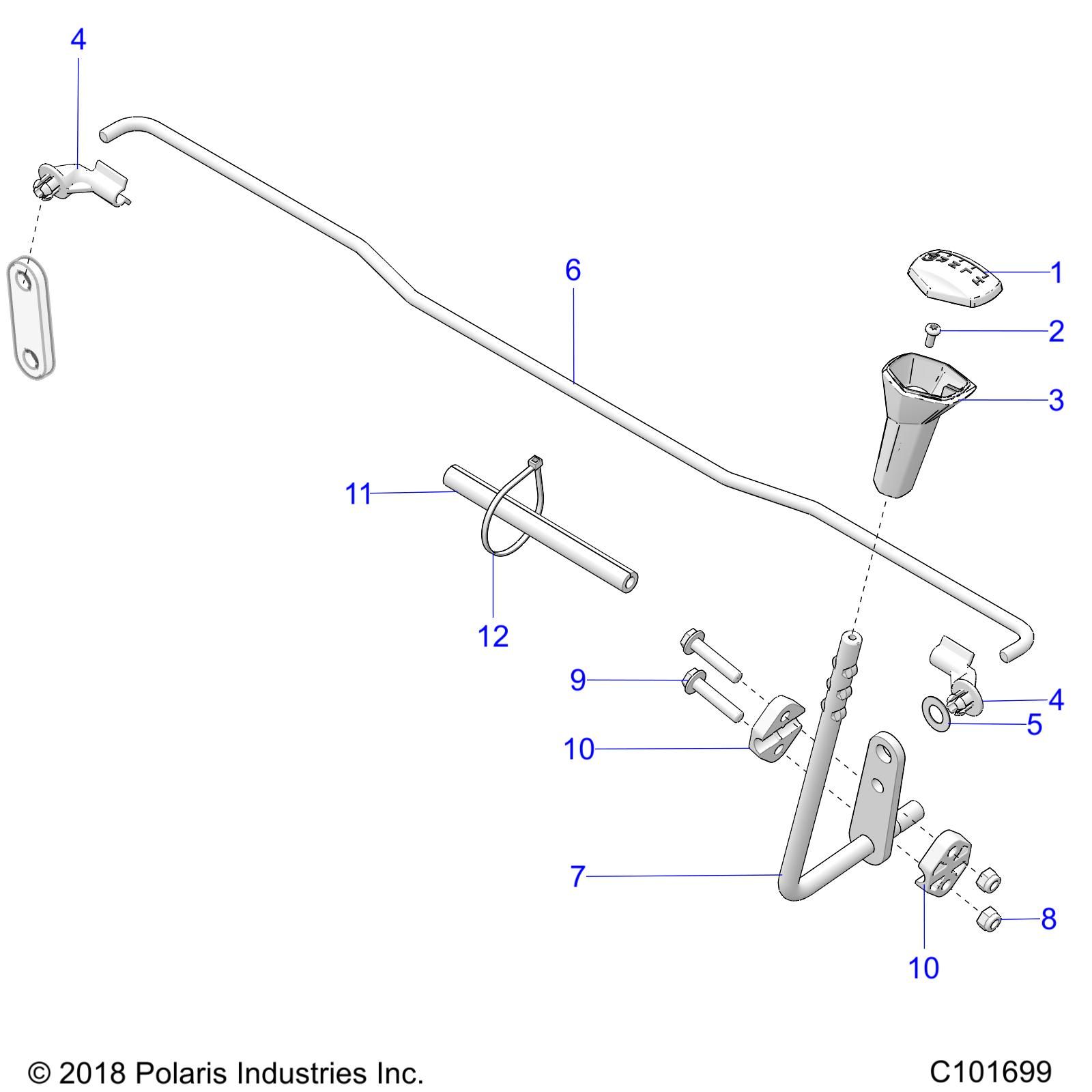 TRANSMISSION SELECTEUR DE VITESSES POUR SPORTSMAN 570 6X6 2020