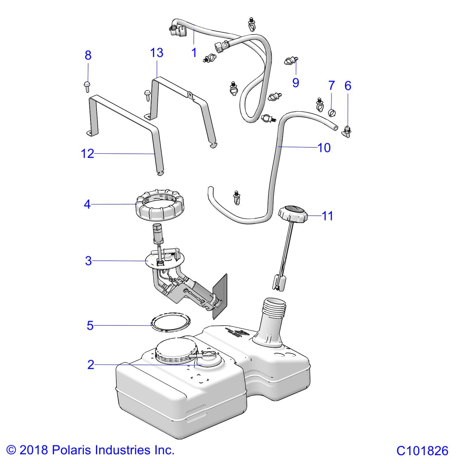 CARROSSERIE RESERVOIR DE CARBURANT POUR ACE 150 EFI MD WHITE 2020