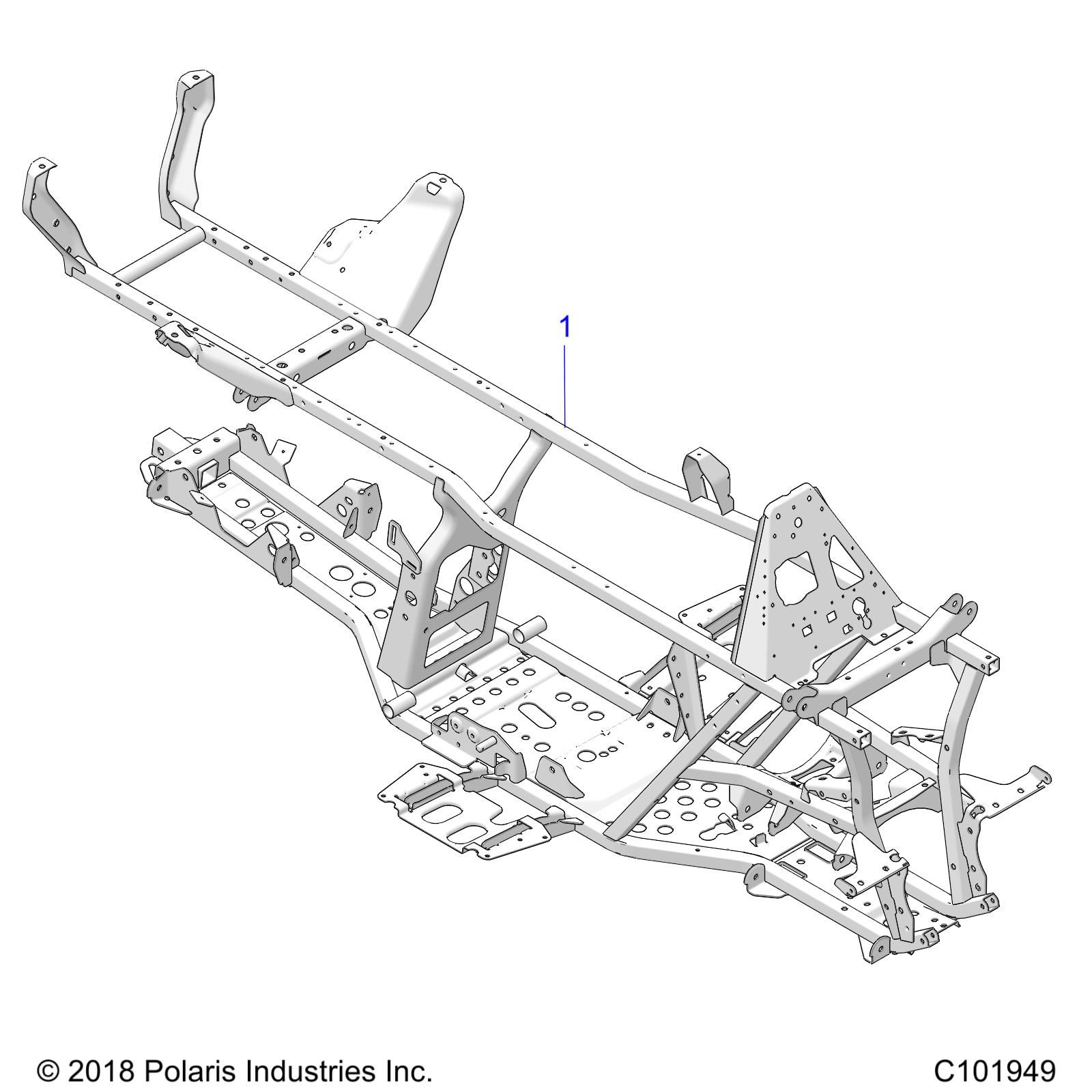 CHASSIS CHASSIS POUR SPORTSMAN 570 EU 2019