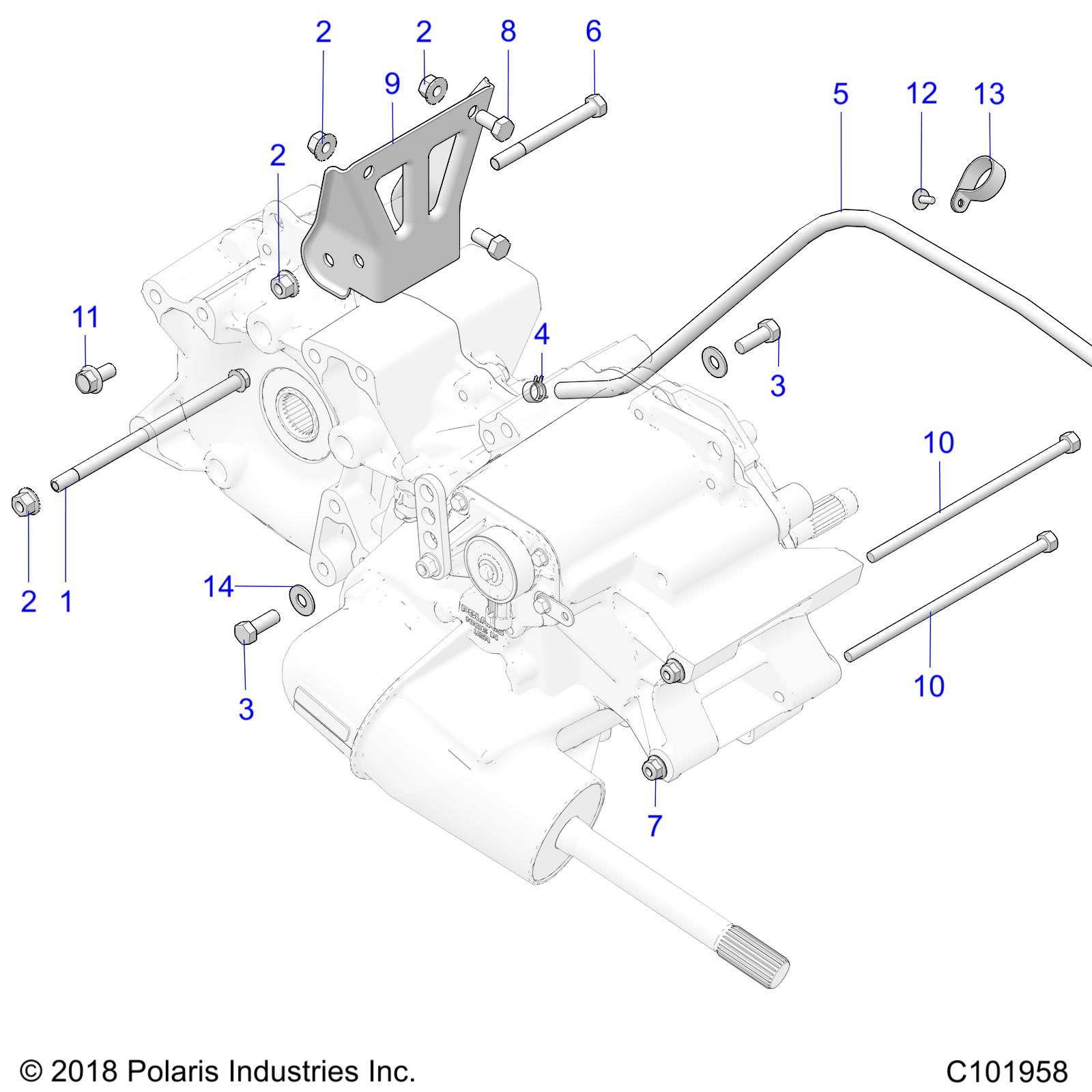 TRANSMISSION MONTAGE BOITE PRINCIPALE POUR SPORTSMAN TOURING 570 EPS 2022