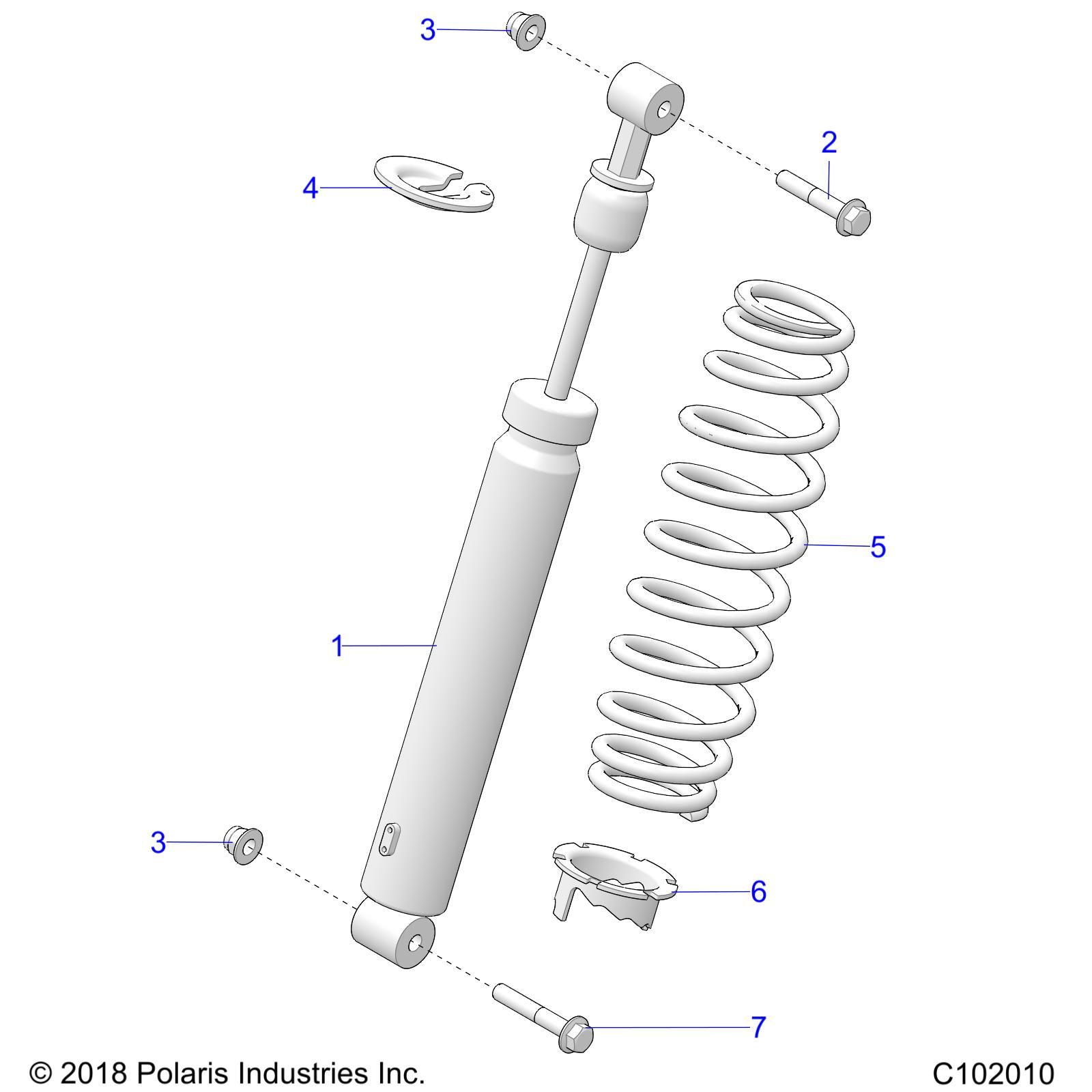 SUSPENSION SHOCK REAR POUR SPORTSMAN XP 1000 48 LE RIDE COMMAND 2023