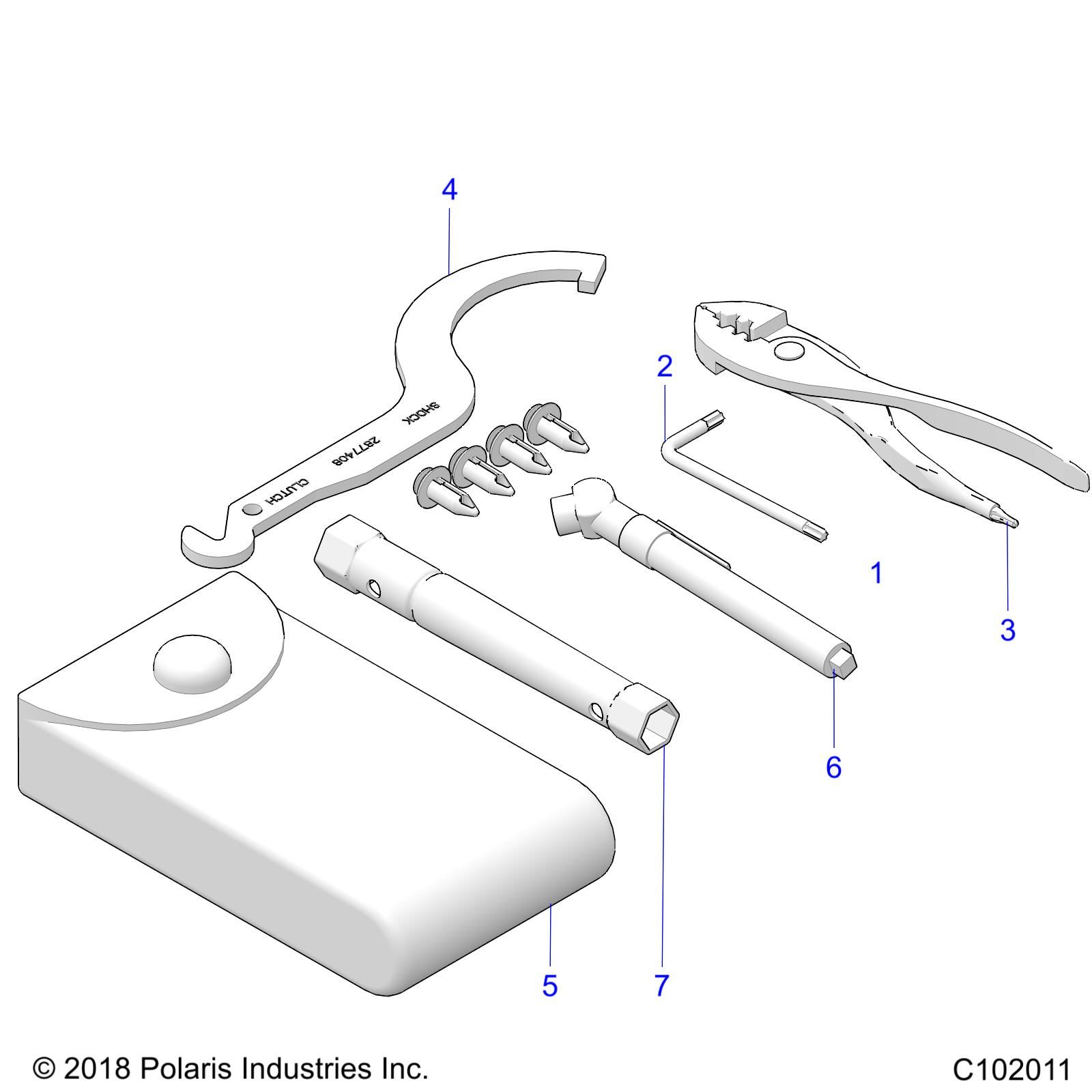 REFERENCES TROUSSE A OUTILS POUR SPORTSMAN 850 48 TRAIL PACKAGE 2022