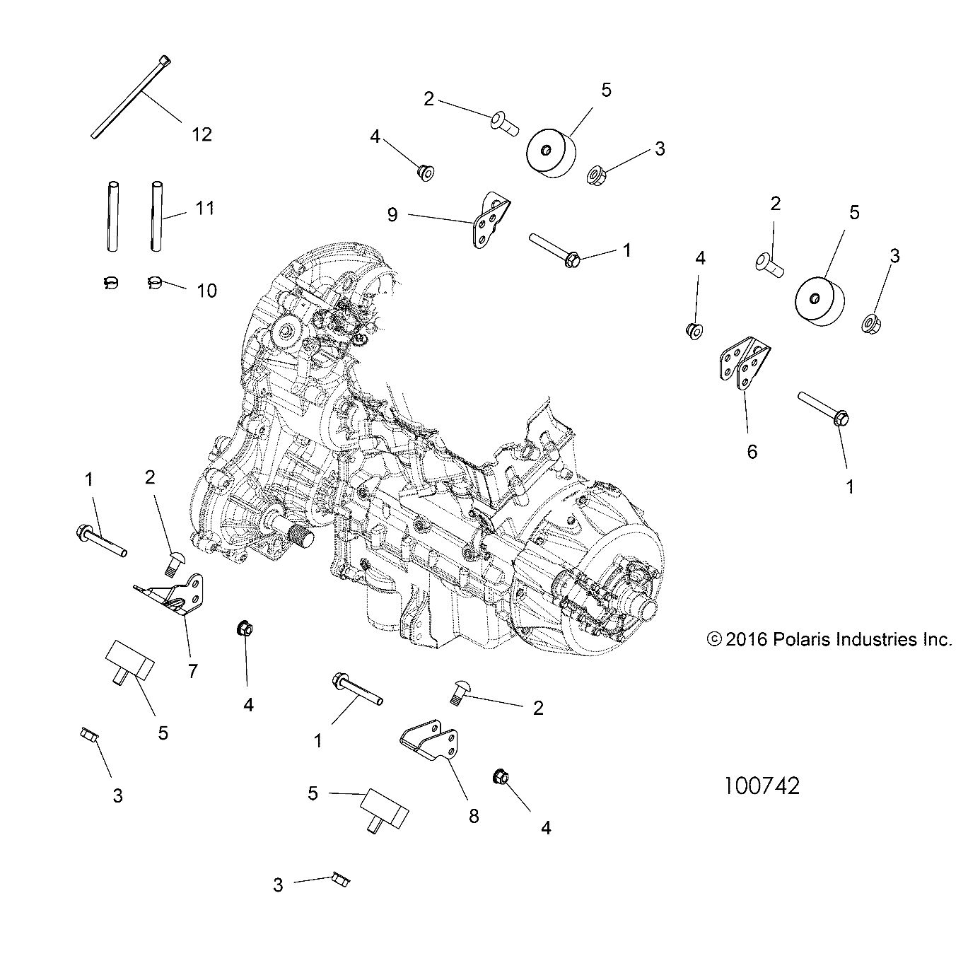 MOTEUR MONTAGE TRANSMISSION POUR SPORTSMAN 850 SP 2018