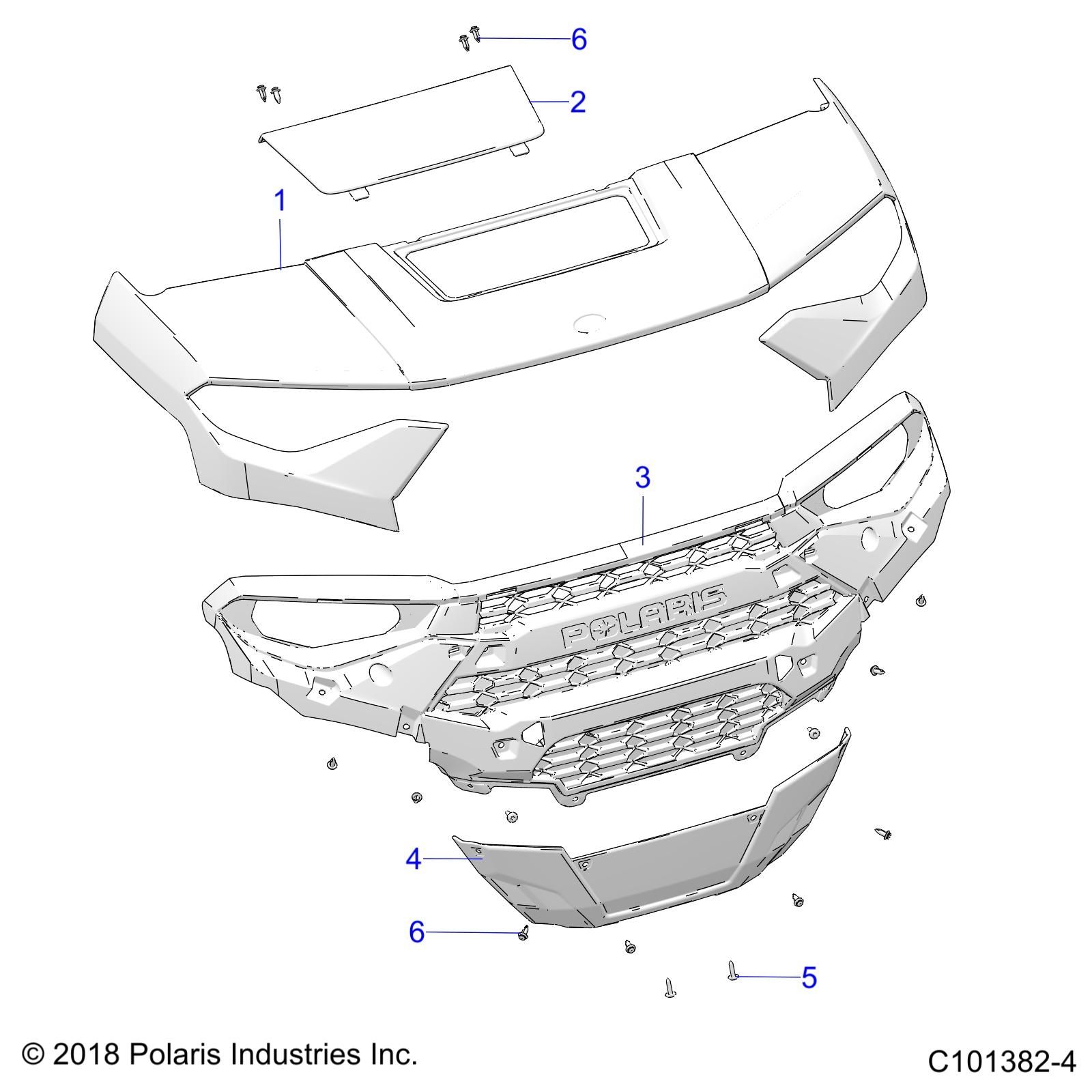 CARROSSERIE CAPOT ET FACE AVANT POUR RANGER 150 EFI 2020