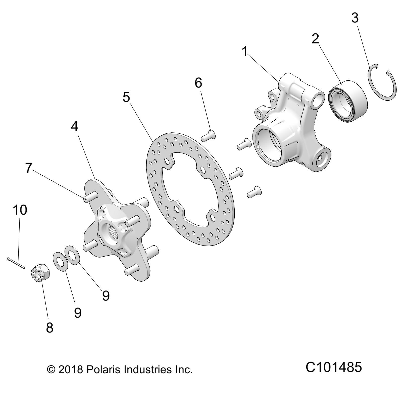 SUSPENSION MOYEU ARRIERE ET SUPPORT DE ROULEMENT POUR SCRAMBLER 1000 55 EU5 3PC 2025