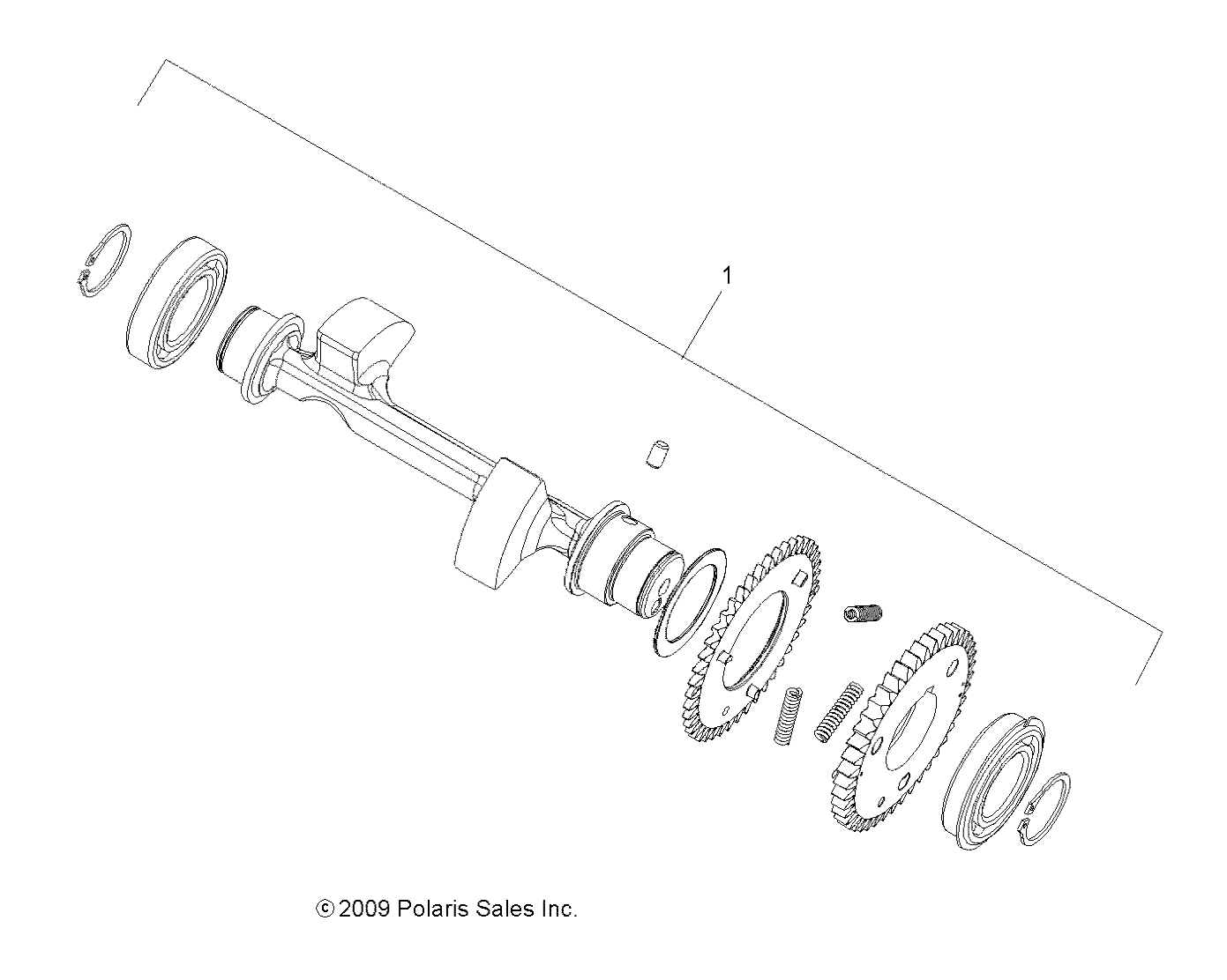 MOTEUR ARBRE DEQUILIBRAGE POUR SPORTSMAN FOREST 850 2011
