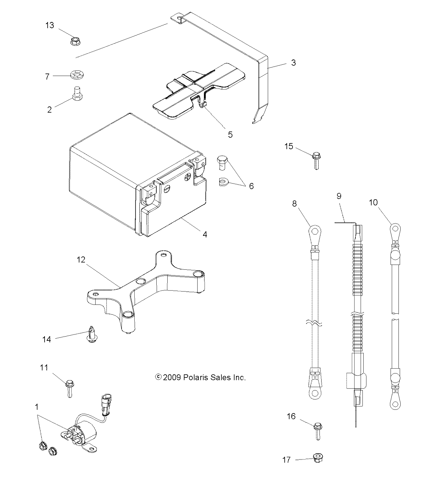 ELECTRIQUE BATTERIE POUR SPORTSMAN 550 2011