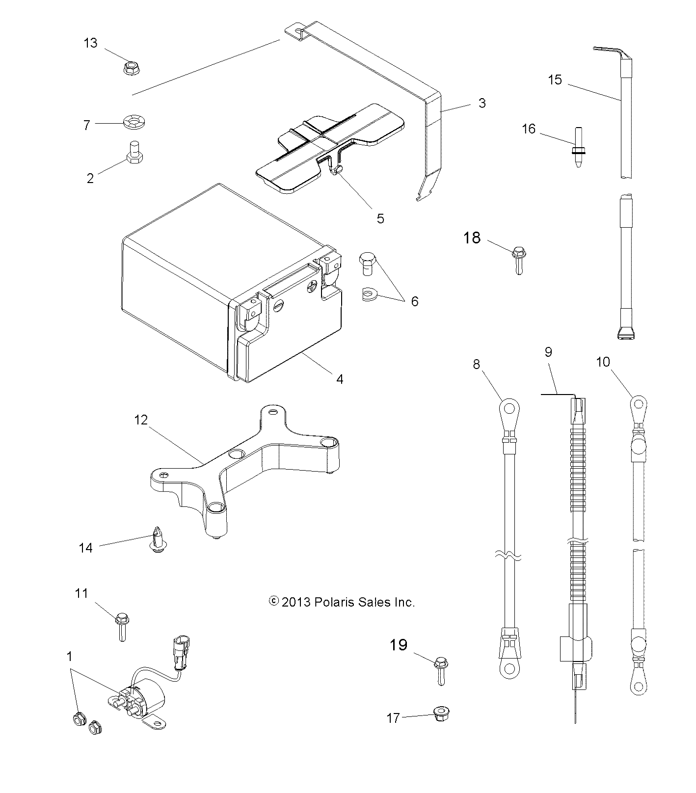 ELECTRIQUE BATTERIE POUR SPORTSMAN 550 EPS/XP EPS 2014