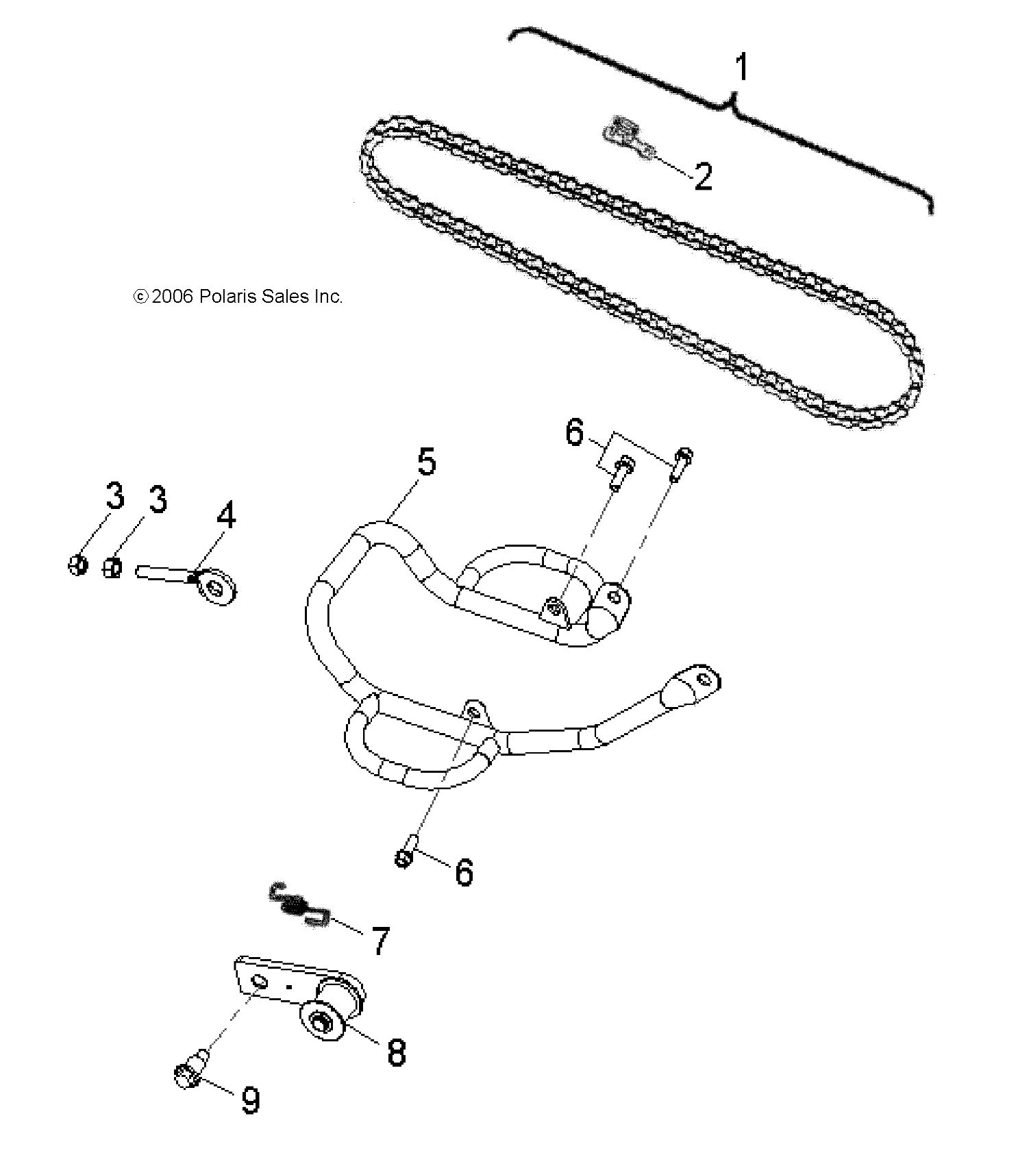 TRANSMISSION CHAINE POUR OUTLAW 90 2008