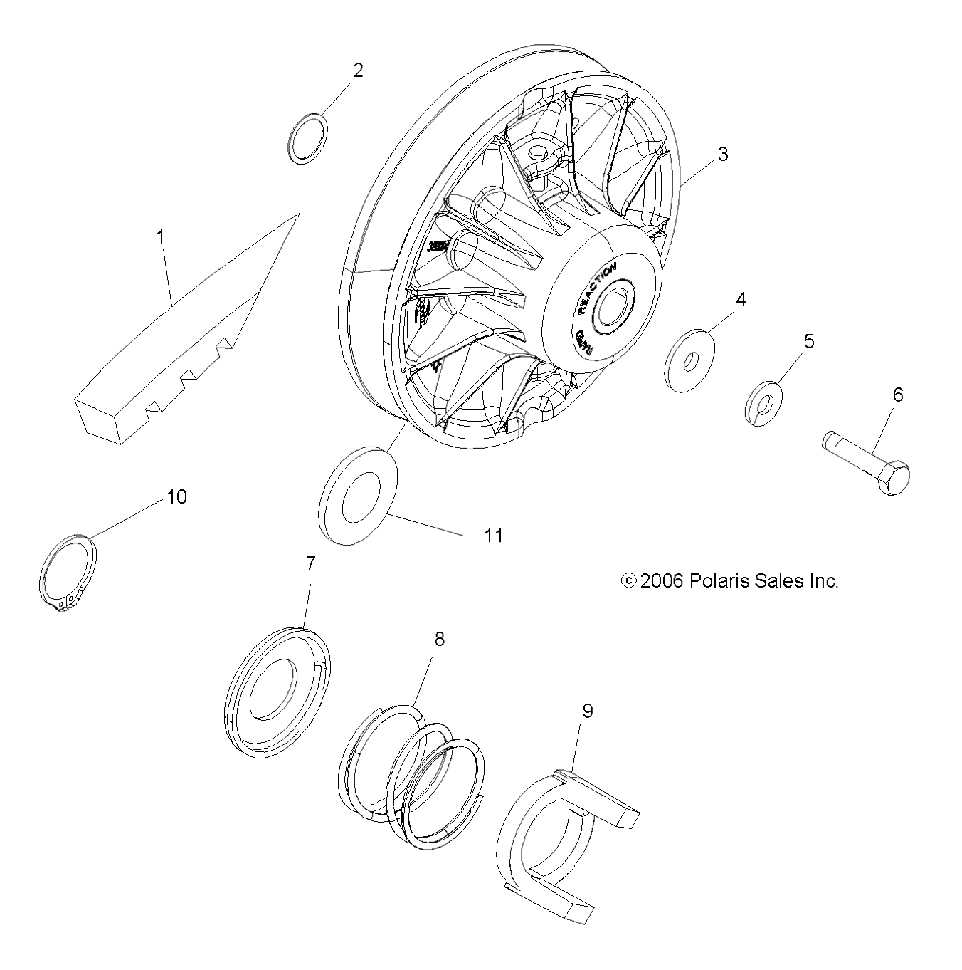 TRANSMISSION EMBRAYAGE POUR SPORTSMAN 700 EFI 2007