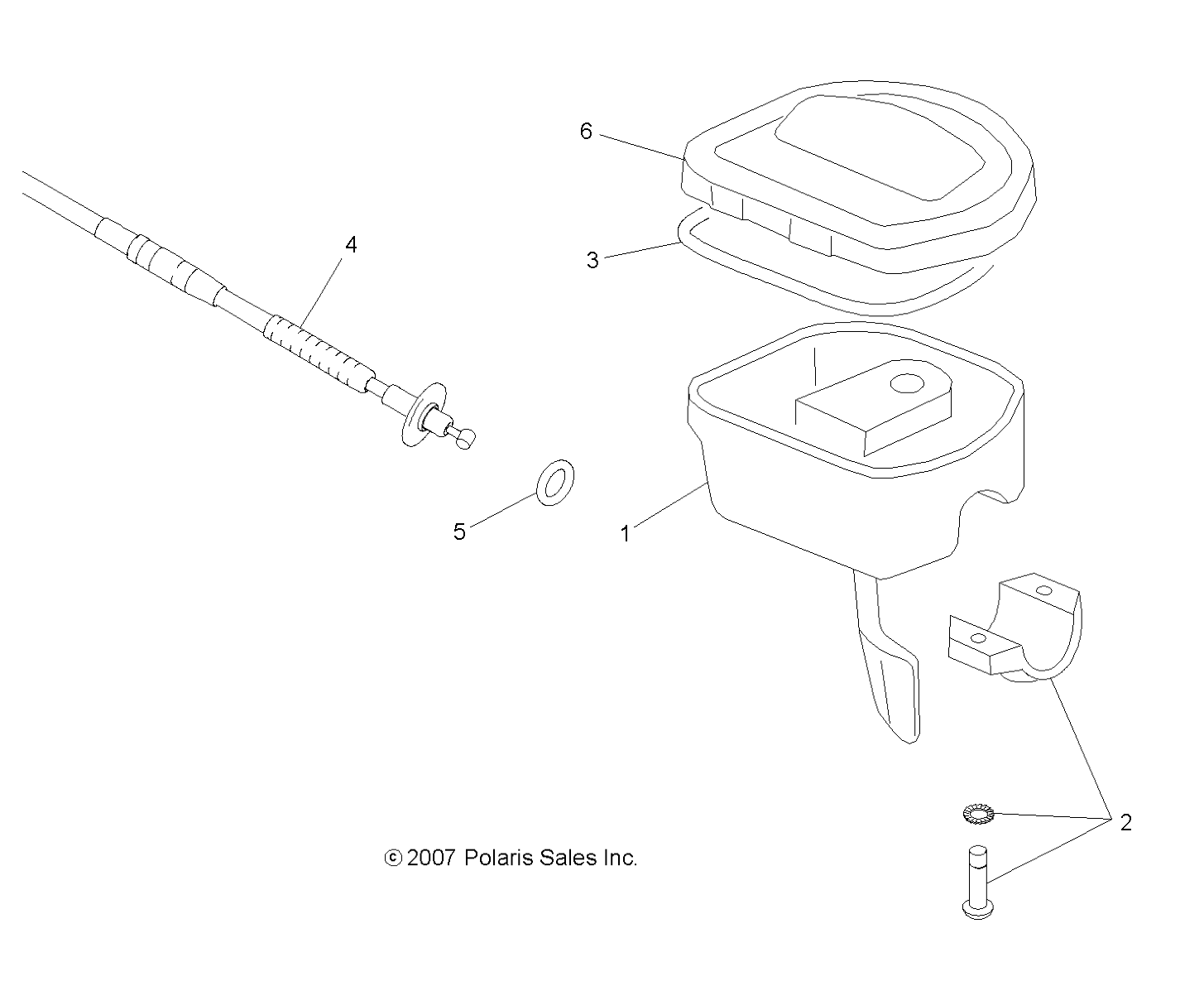 DIRECTION ACCELERATEUR ET CABLE POUR HAWKEYE 2X4 2008