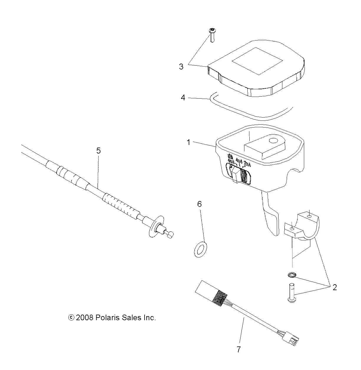 DIRECTION ACCELERATEUR ET CABLE POUR SPORTSMAN XP 850 2009