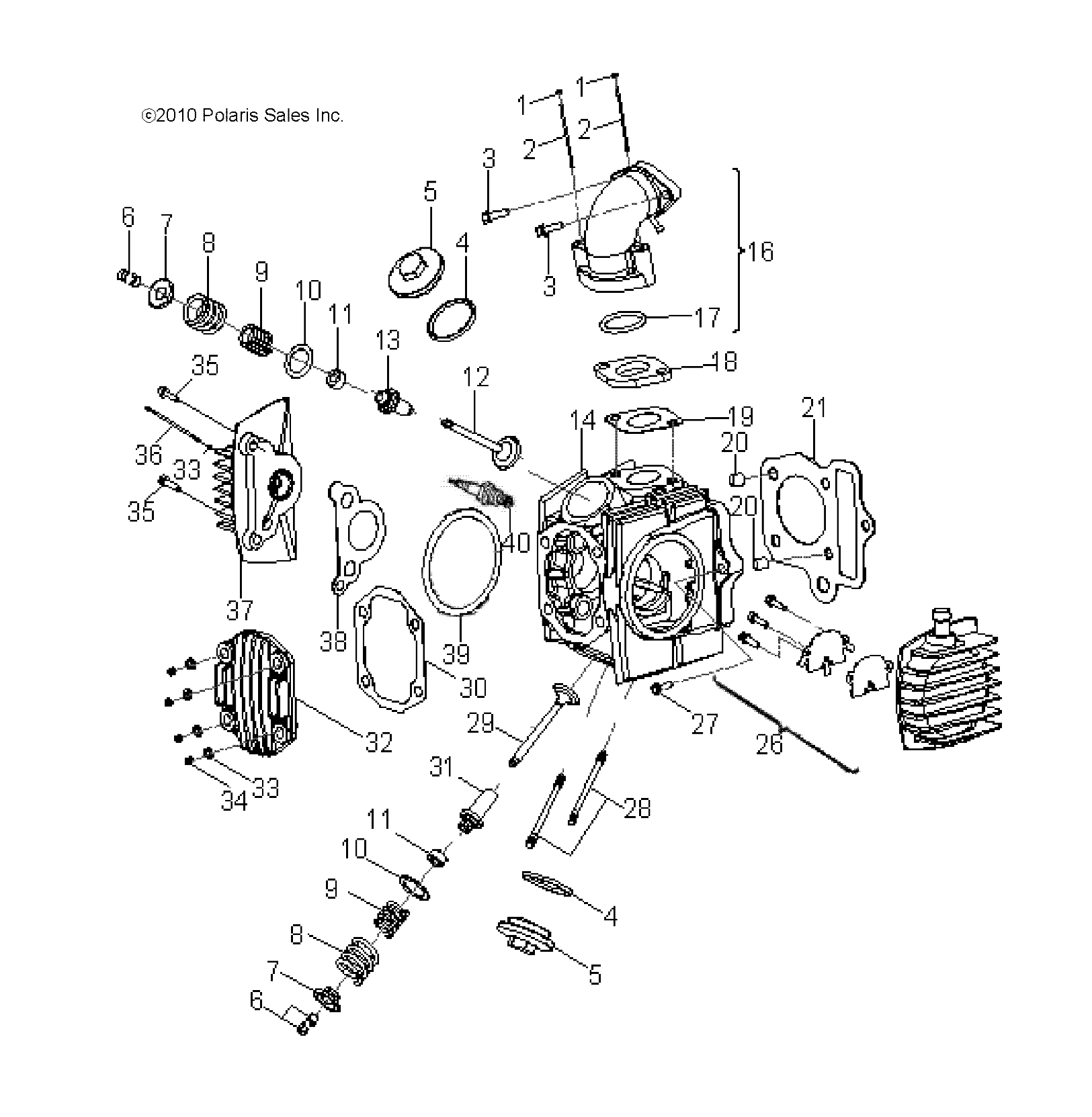 MOTEUR TETE DE CYLINDRE POUR OUTLAW 50 2014