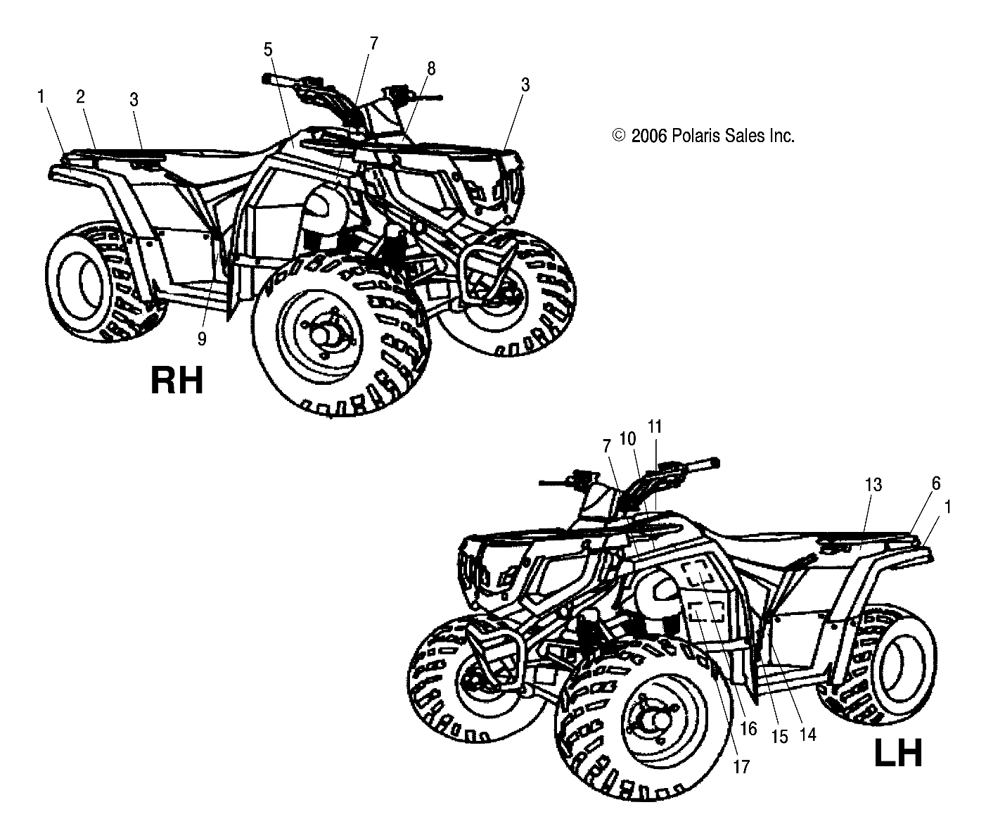CARROSSERIE AUTOCOLLANTS POUR SAWTOOTH 200 2007