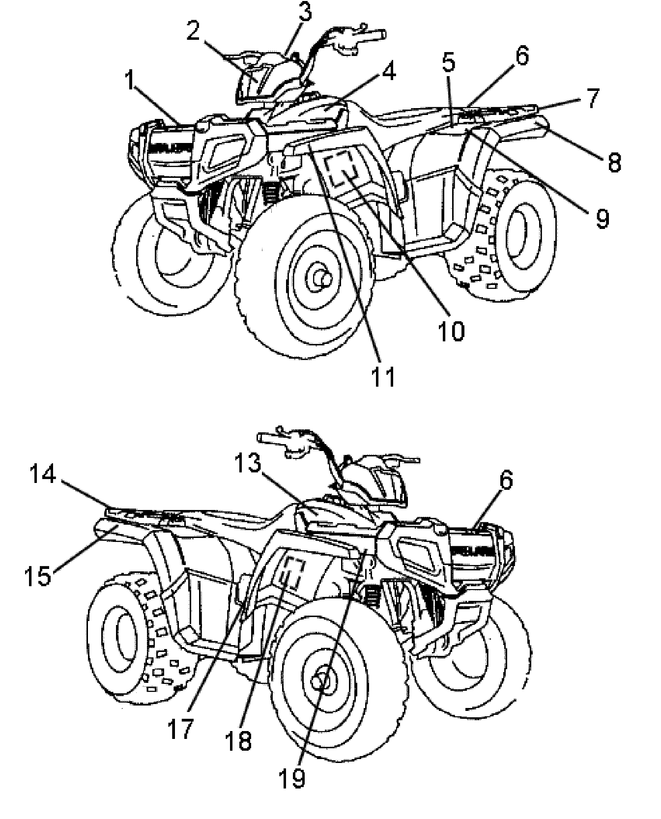 CARROSSERIE AUTOCOLLANTS POUR SPORTSMAN 90 2007