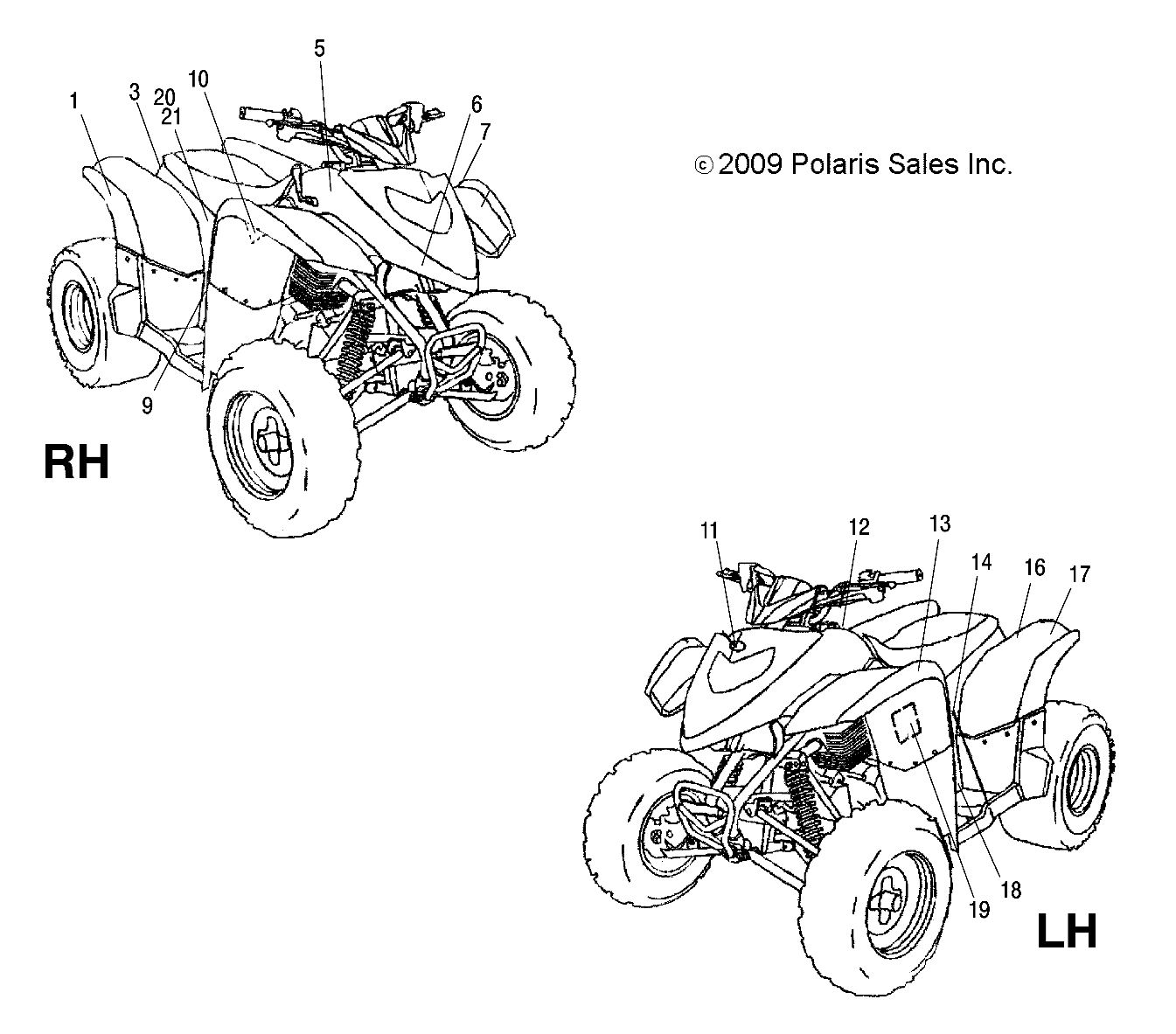 CARROSSERIE AUTOCOLLANTS POUR PHOENIX 200 2010