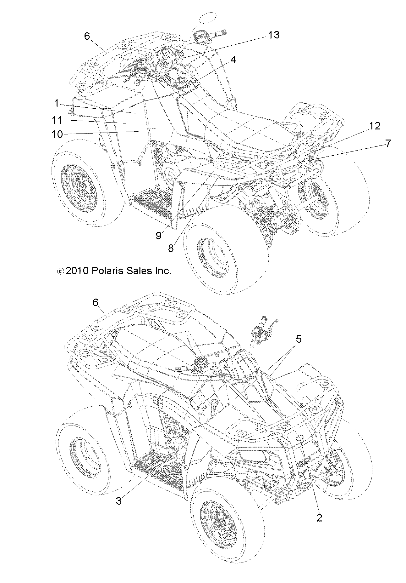 CARROSSERIE AUTOCOLLANTS POUR TRAIL BOSS 330 INTL 2011