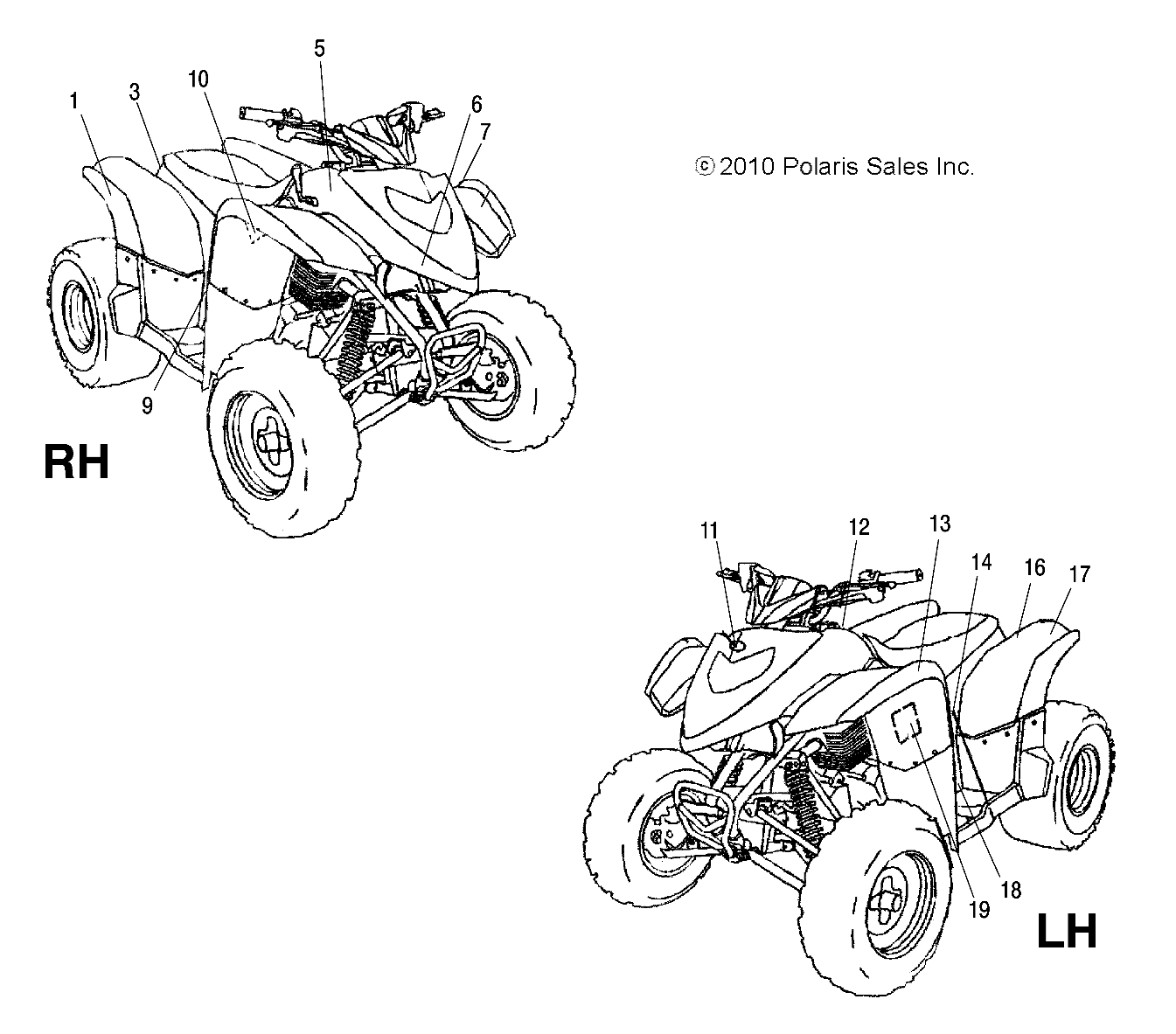CARROSSERIE AUTOCOLLANTS POUR PHOENIX 200 2011