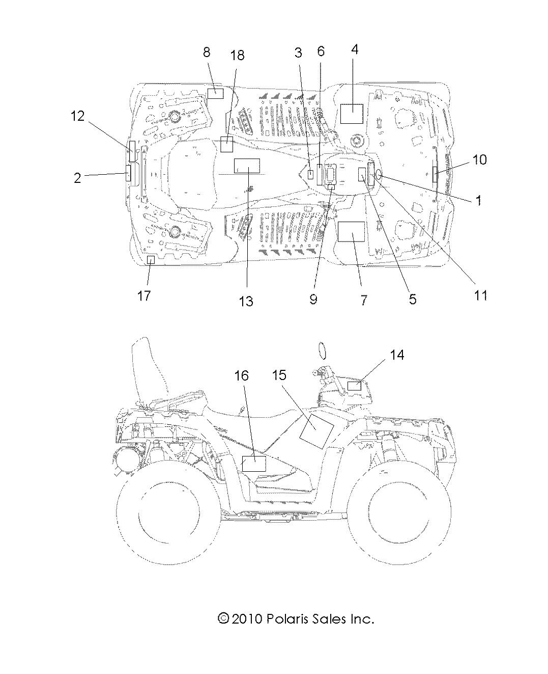 CARROSSERIE AUTOCOLLANTS POUR SPORTSMAN TOURING EPS 850 INTL 2011