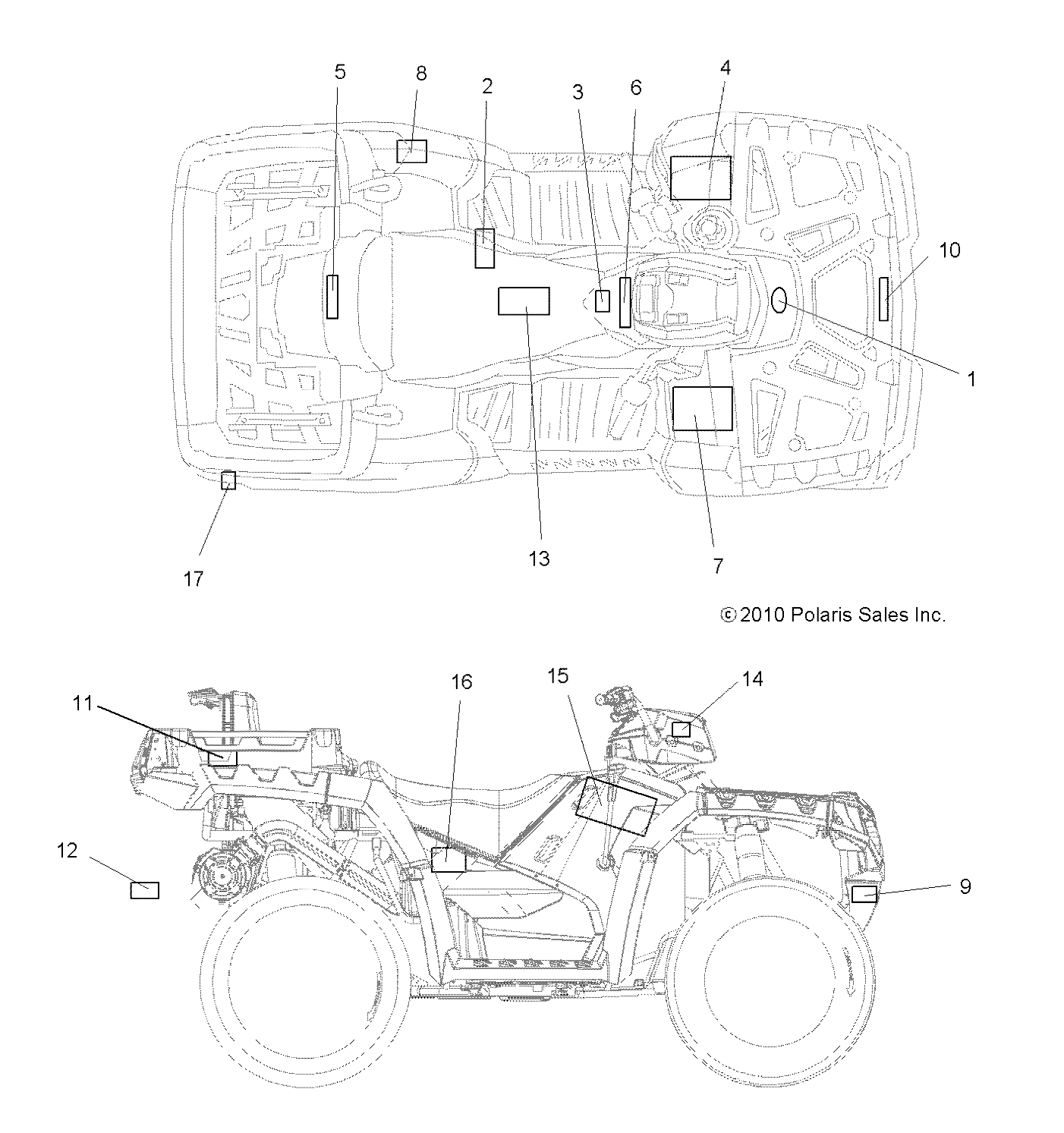 CARROSSERIE AUTOCOLLANTS POUR SPORTSMAN X2 550 2011