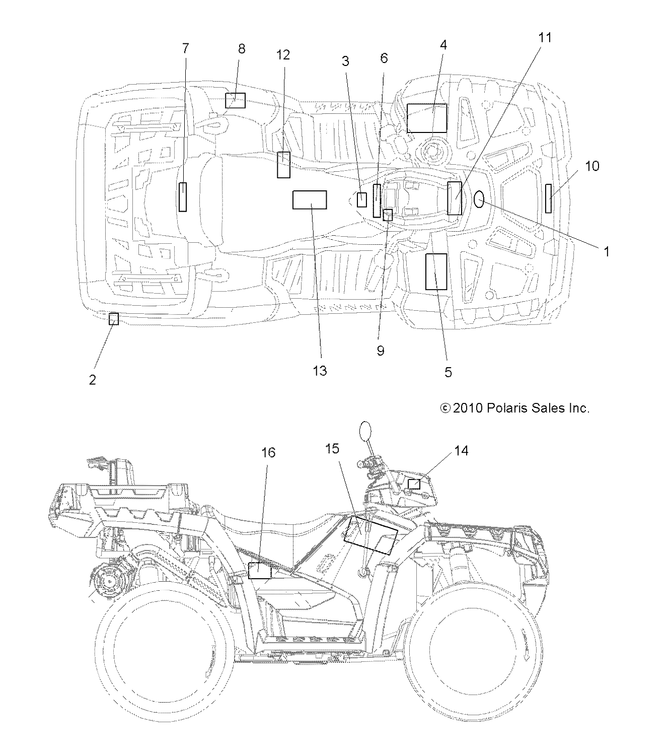 CARROSSERIE AUTOCOLLANTS POUR SPORTSMAN X2 550 INTL 2011