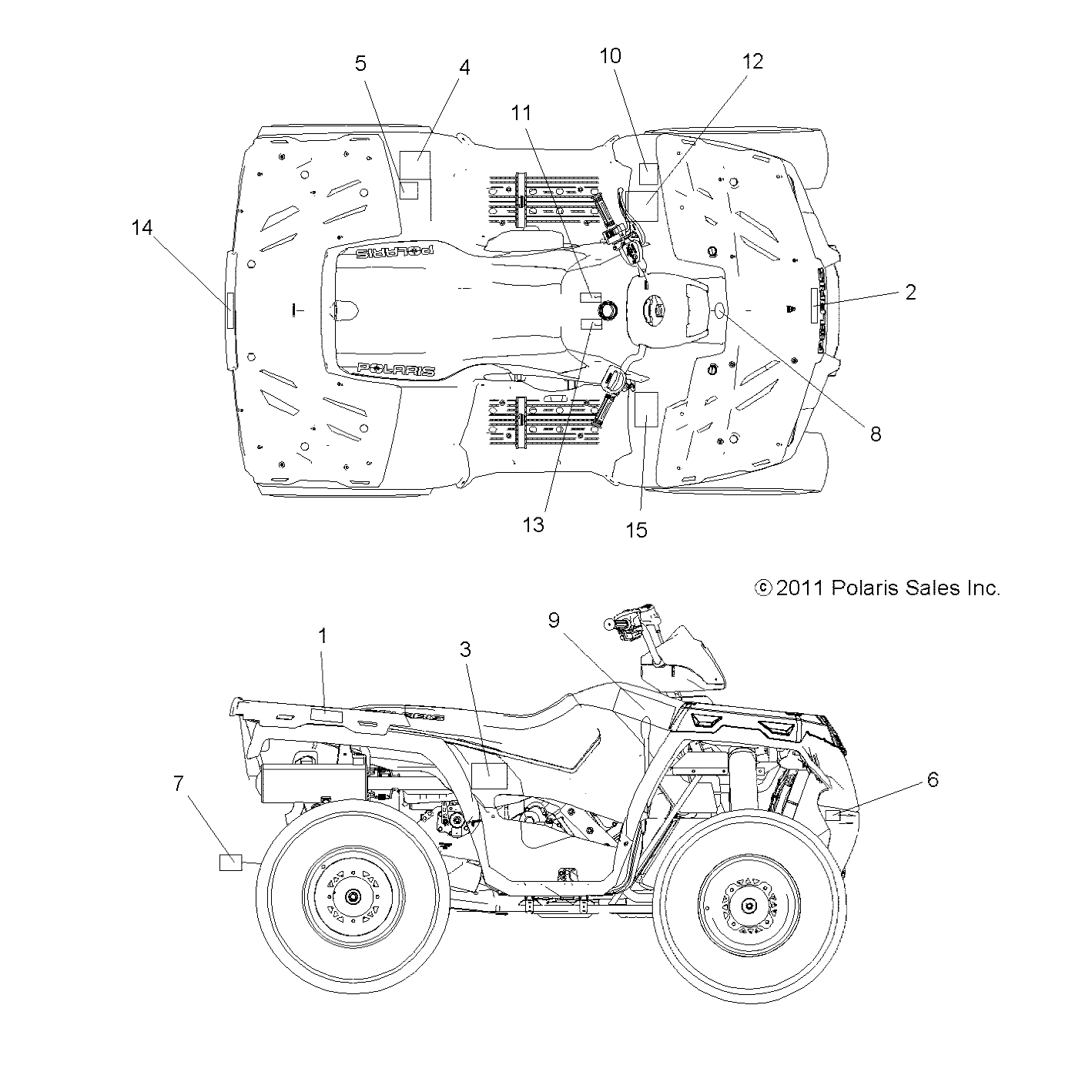 CARROSSERIE AUTOCOLLANTS POUR HAWKEYE 400 HO 2X4 2012