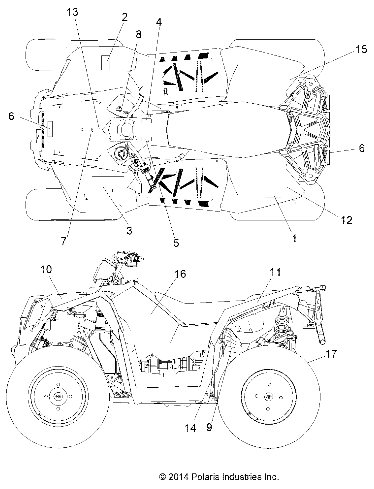 CARROSSERIE AUTOCOLLANTS POUR SCRAMBLER 850 EU 2015