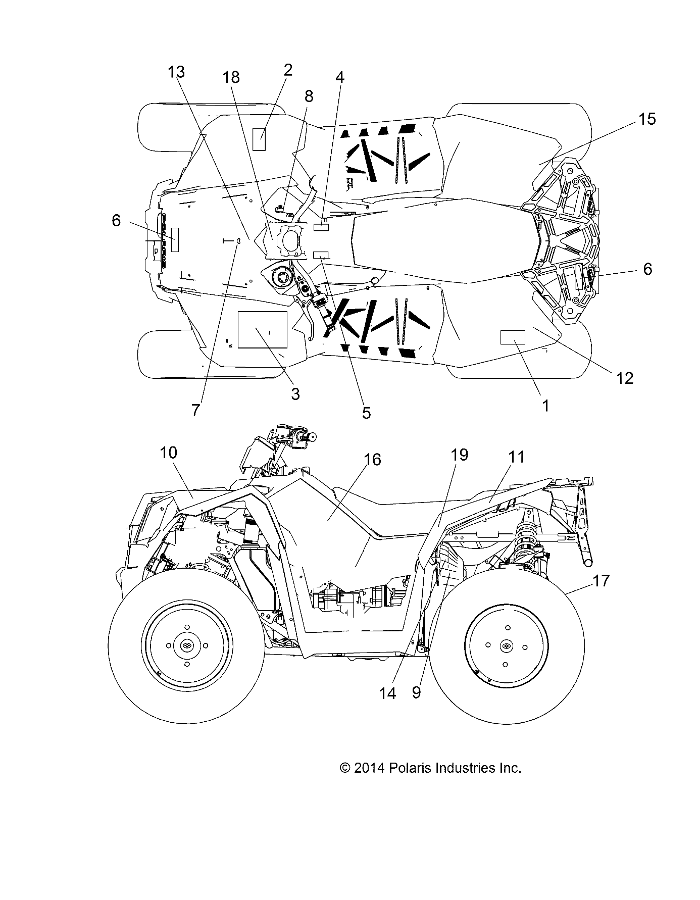 CARROSSERIE AUTOCOLLANTS POUR SCRAMBLER XP 1000 EU 2015