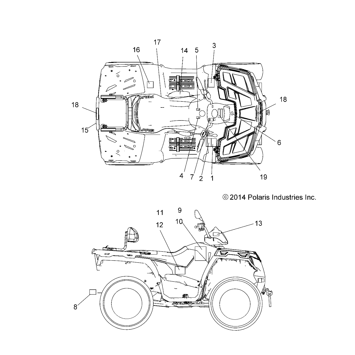 CARROSSERIE AUTOCOLLANTS POUR 570 EFIEPS FOREST TRACTOR 2015