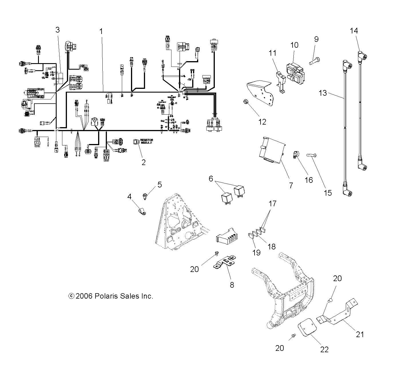 ELECTRIQUE SYSTEME PRINCIPAL POUR SPORTSMAN X2 800 EFI 2007