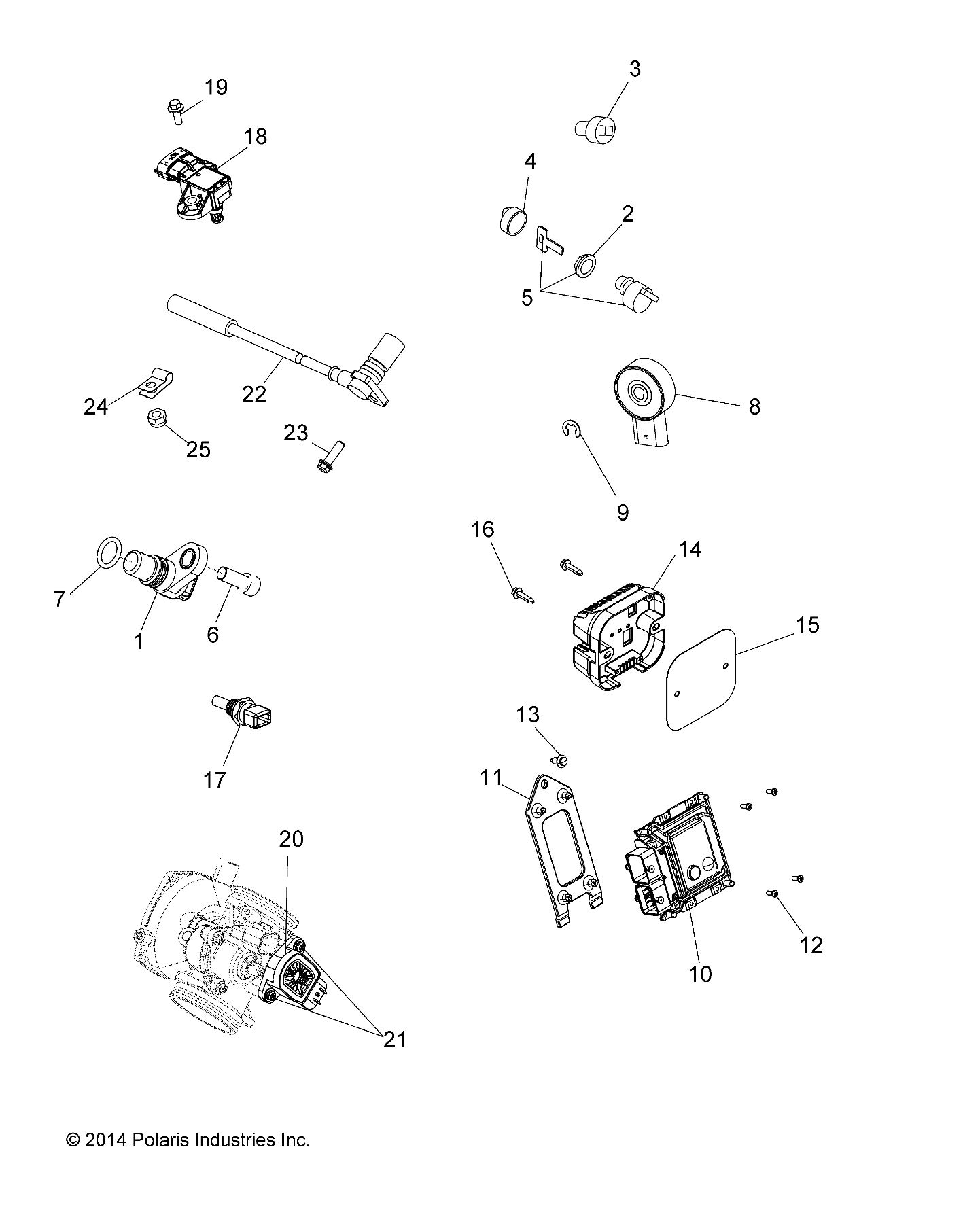 ELECTRIQUE INTERRUPTEURS CAPTEURS ET ECM POUR SPORTSMAN 570 SP TOURING 2015