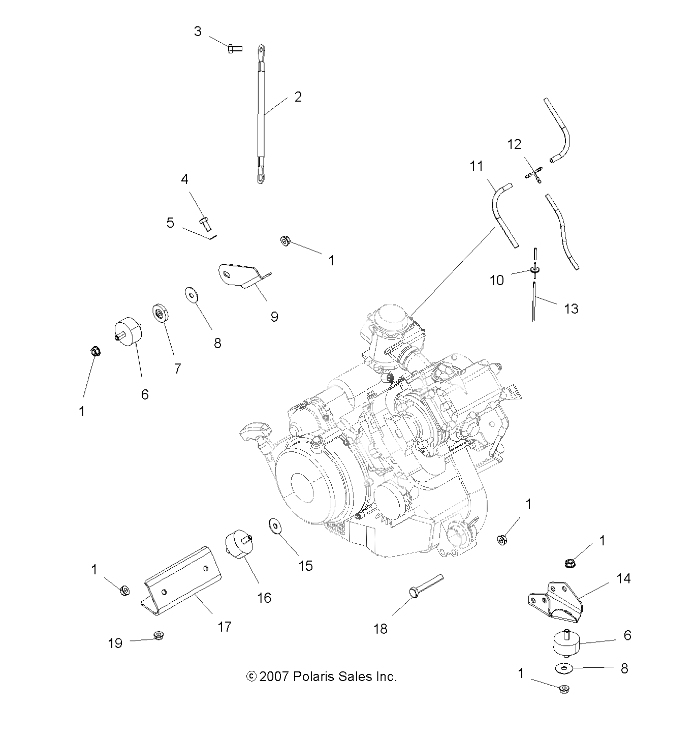 MOTEUR MONTAGE POUR TRAIL BLAZER 330 2008