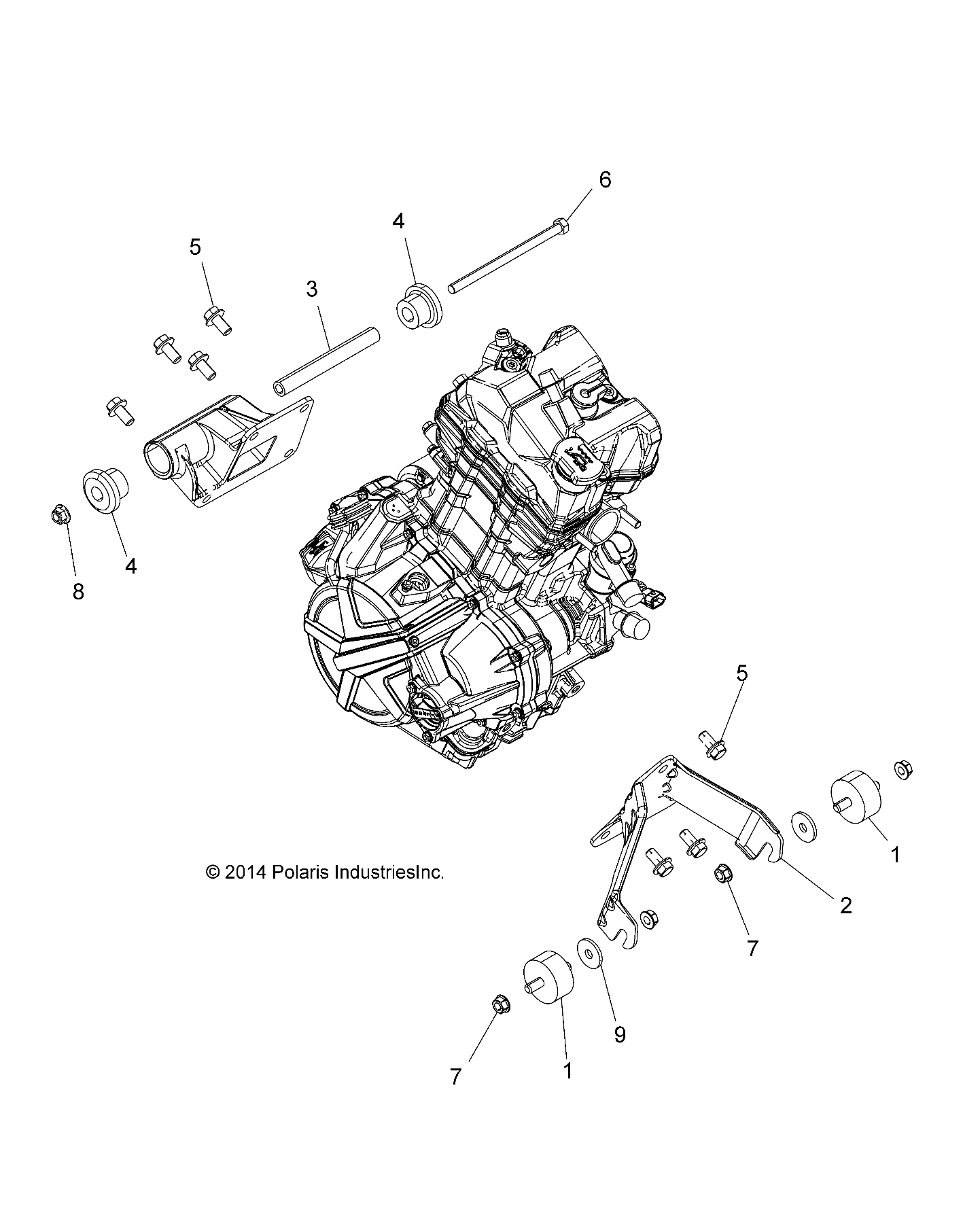 MOTEUR MONTAGE MOTEUR POUR SPORTSMAN ETX EFI 2015