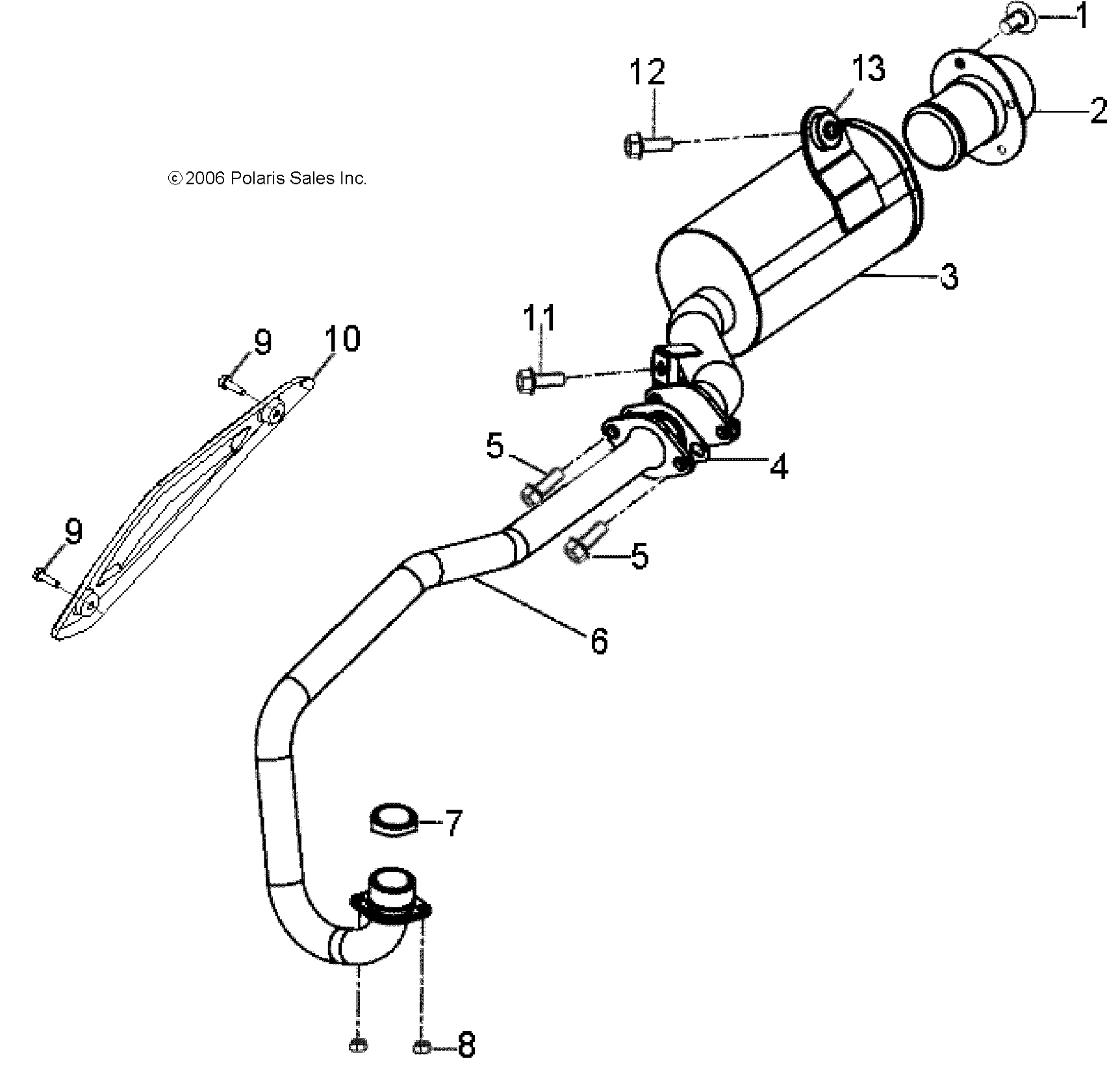 MOTEUR POT DECHAPPEMENT POUR OUTLAW 90 2007