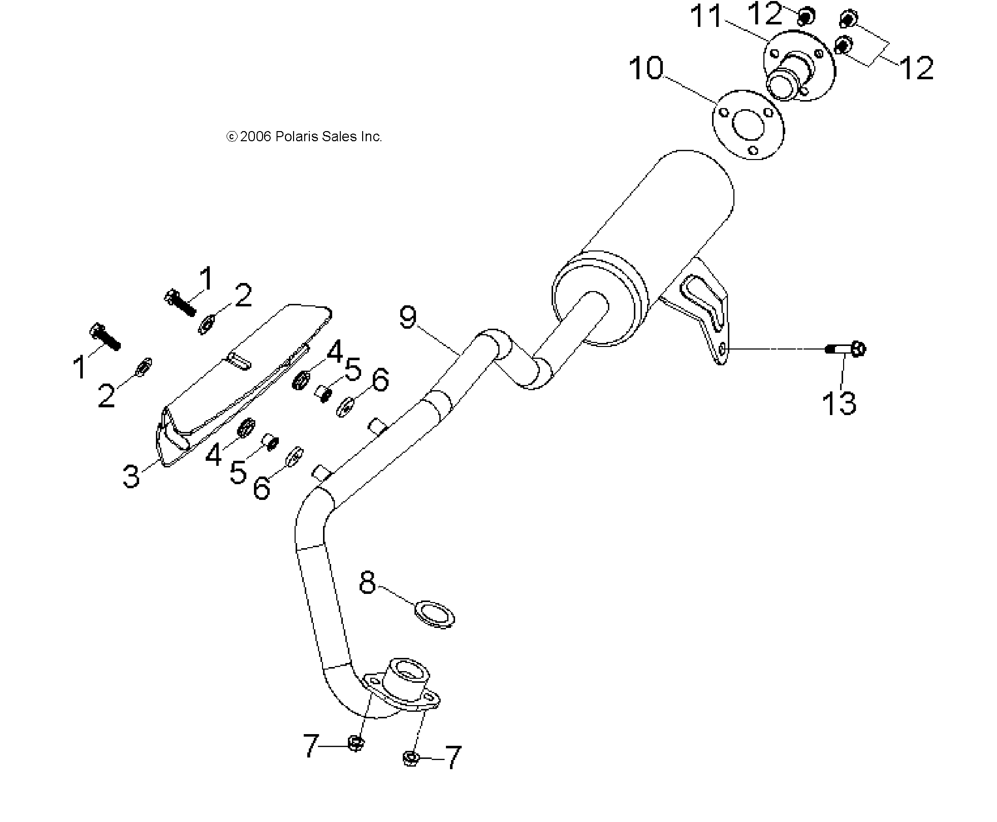 MOTEUR ECHAPPEMENT POUR OUTLAW 50 2014
