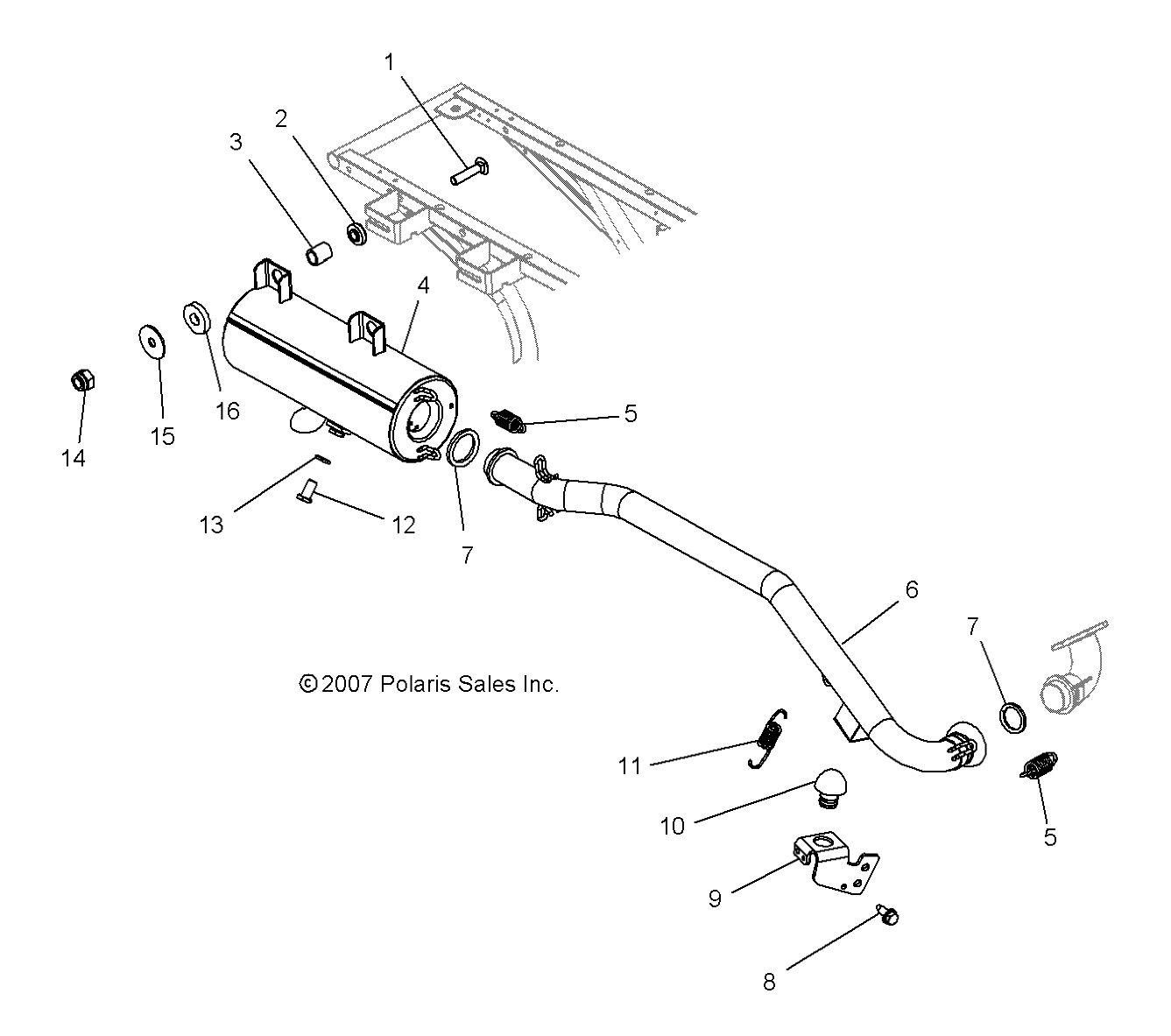 MOTEUR ECHAPPEMENT POUR SCRAMBLER 500 4X4 2008