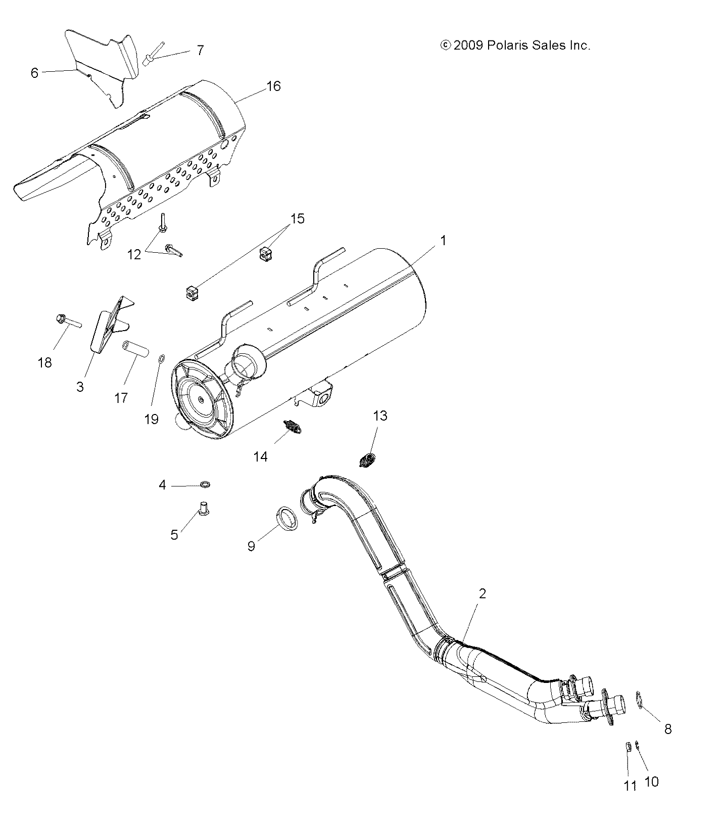 MOTEUR ECHAPPEMENT POUR SPORTSMAN XP 850 2010