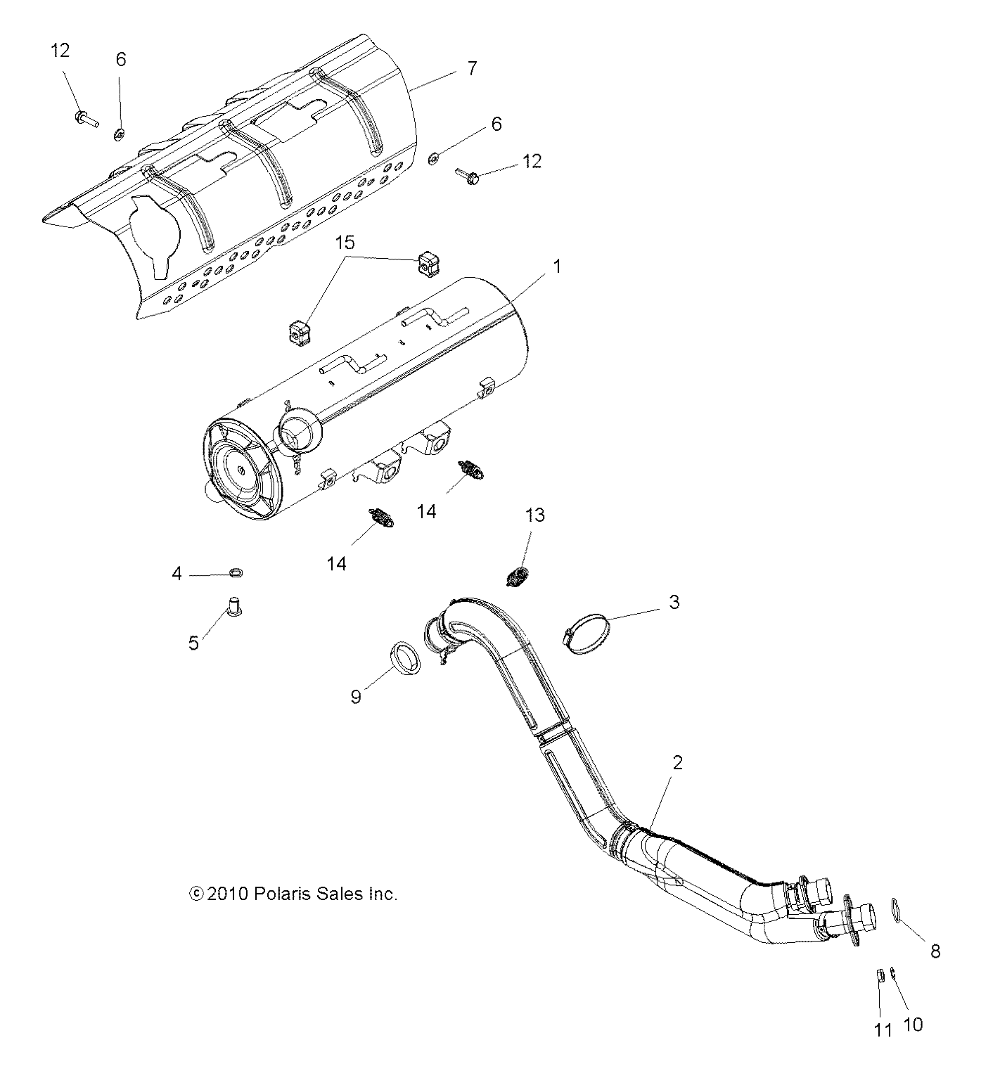 MOTEUR ECHAPPEMENT POUR SPORTSMAN TOURING 850 EPS 2013