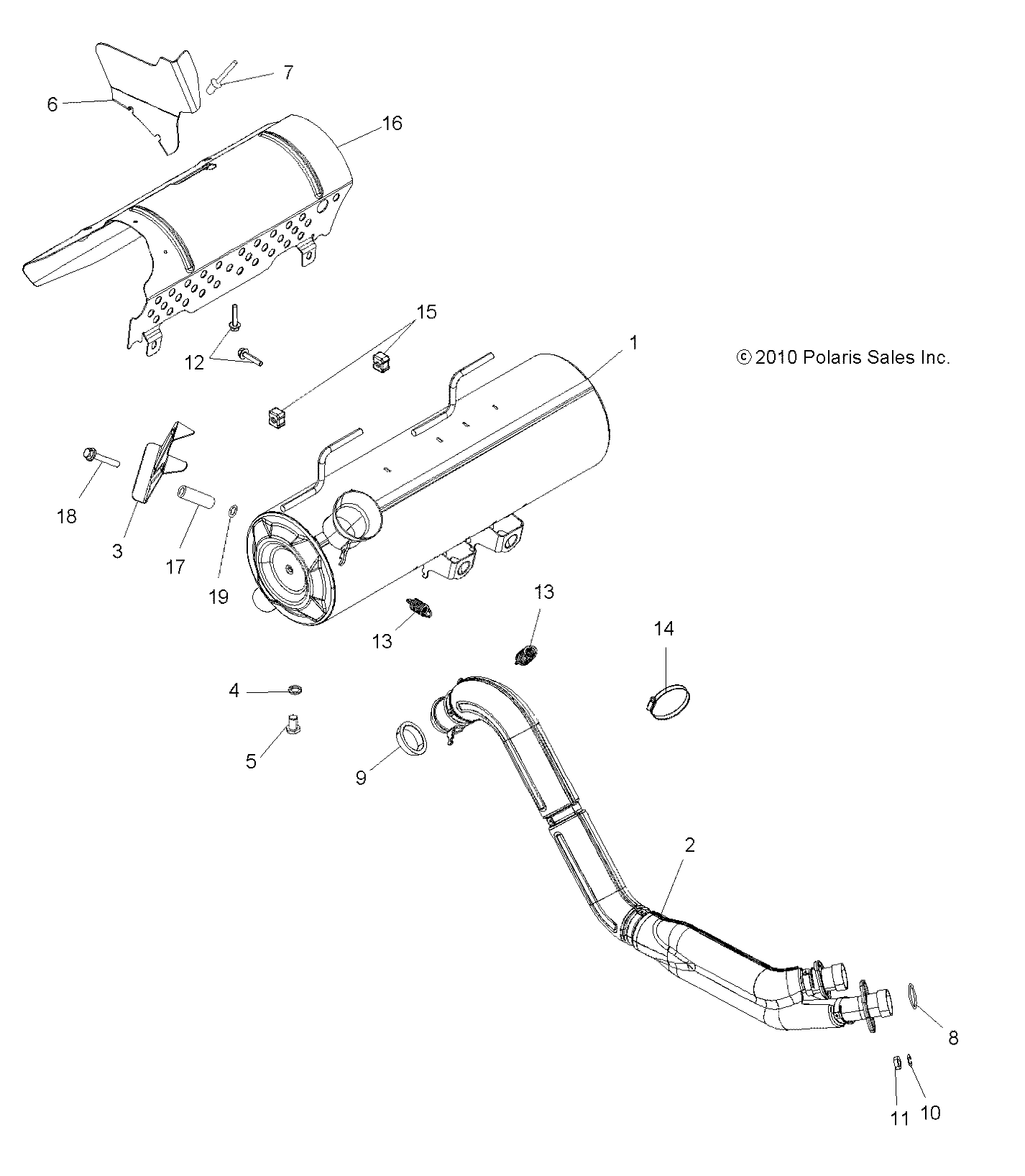 MOTEUR ECHAPPEMENT POUR 850 FOREST EU 2015