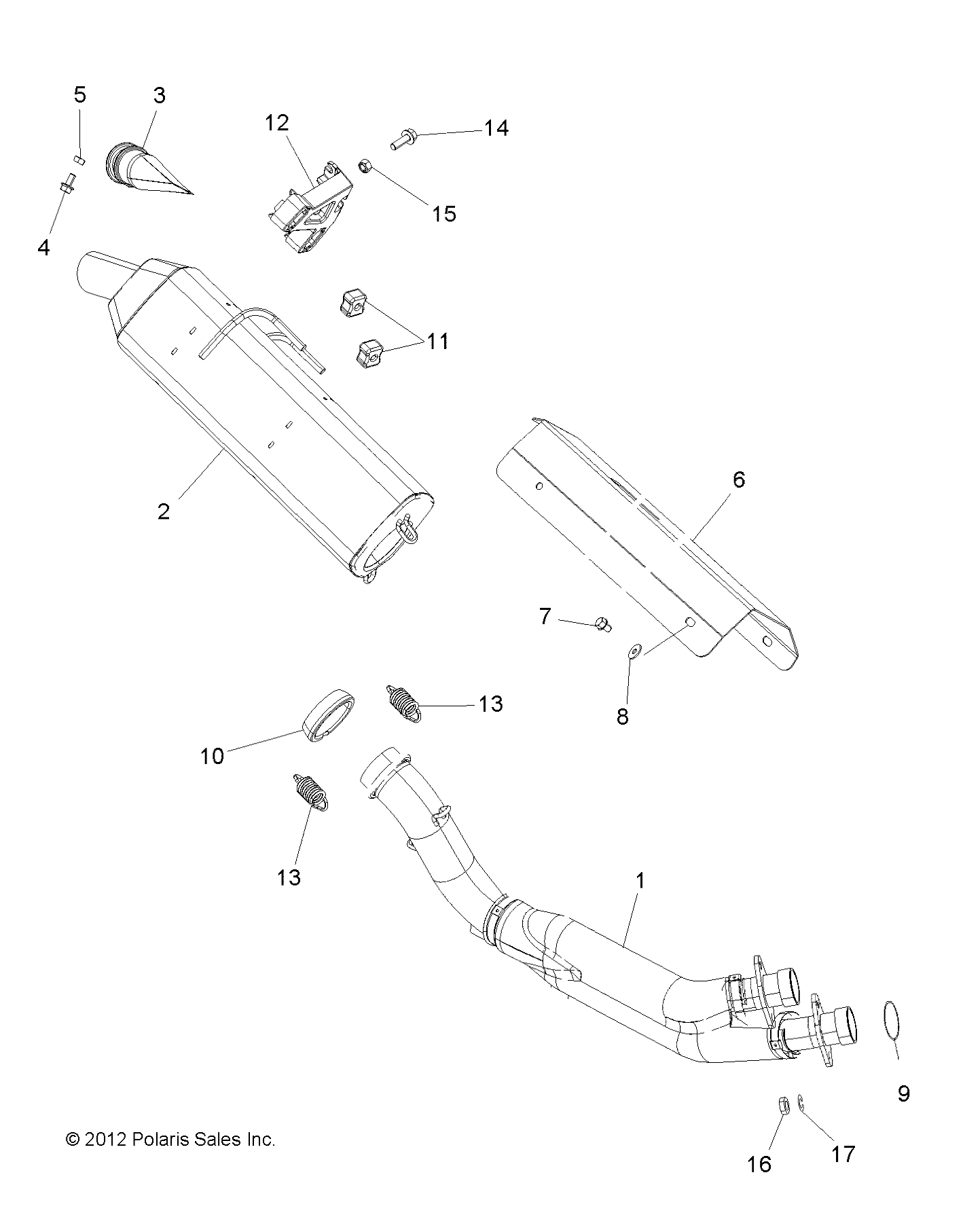 MOTEUR ECHAPPEMENT POUR 850 SCRAMBLER HOEPS HO 2013