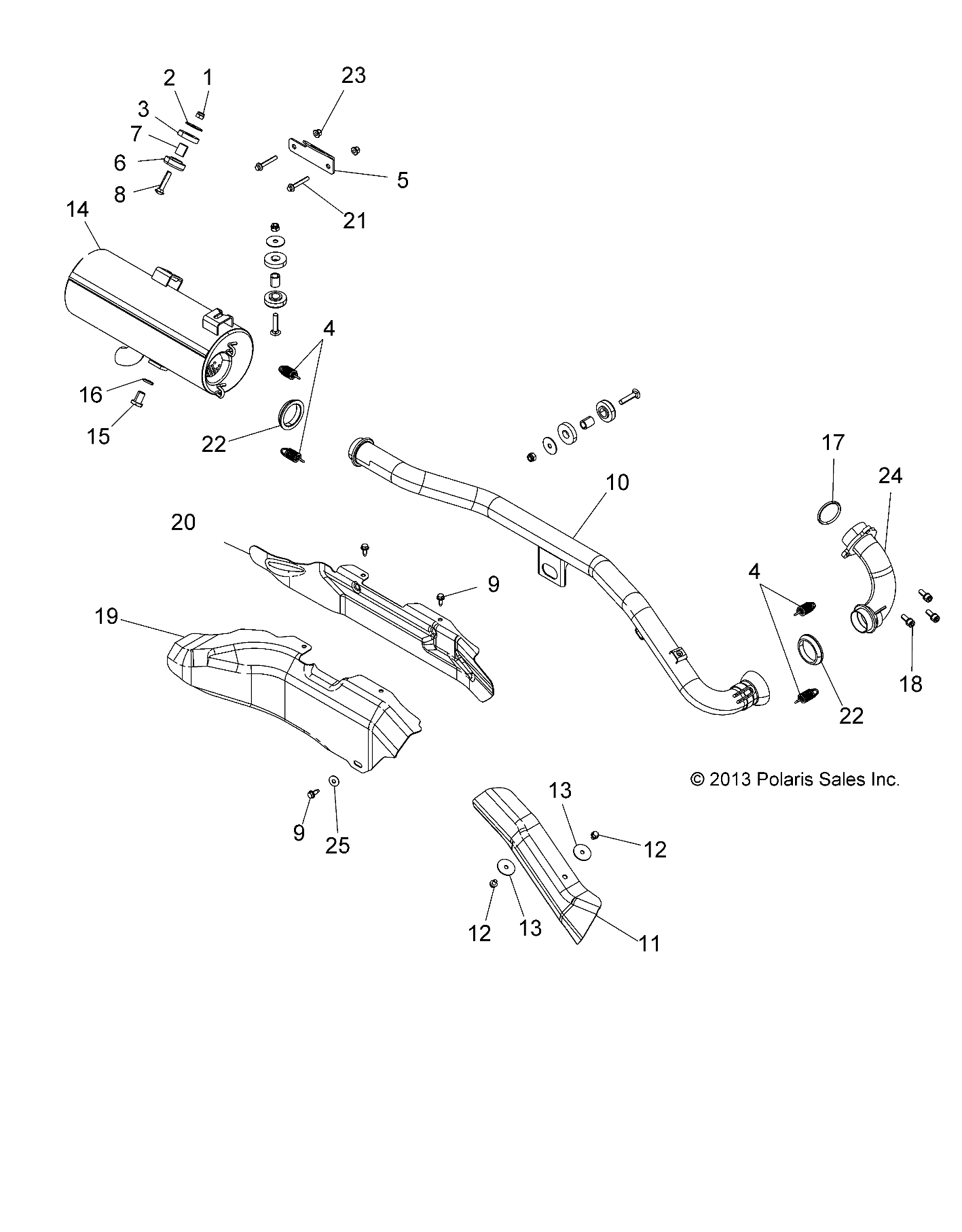 MOTEUR ECHAPPEMENT POUR 570 EFIEPS FOREST TRACTOR 2015